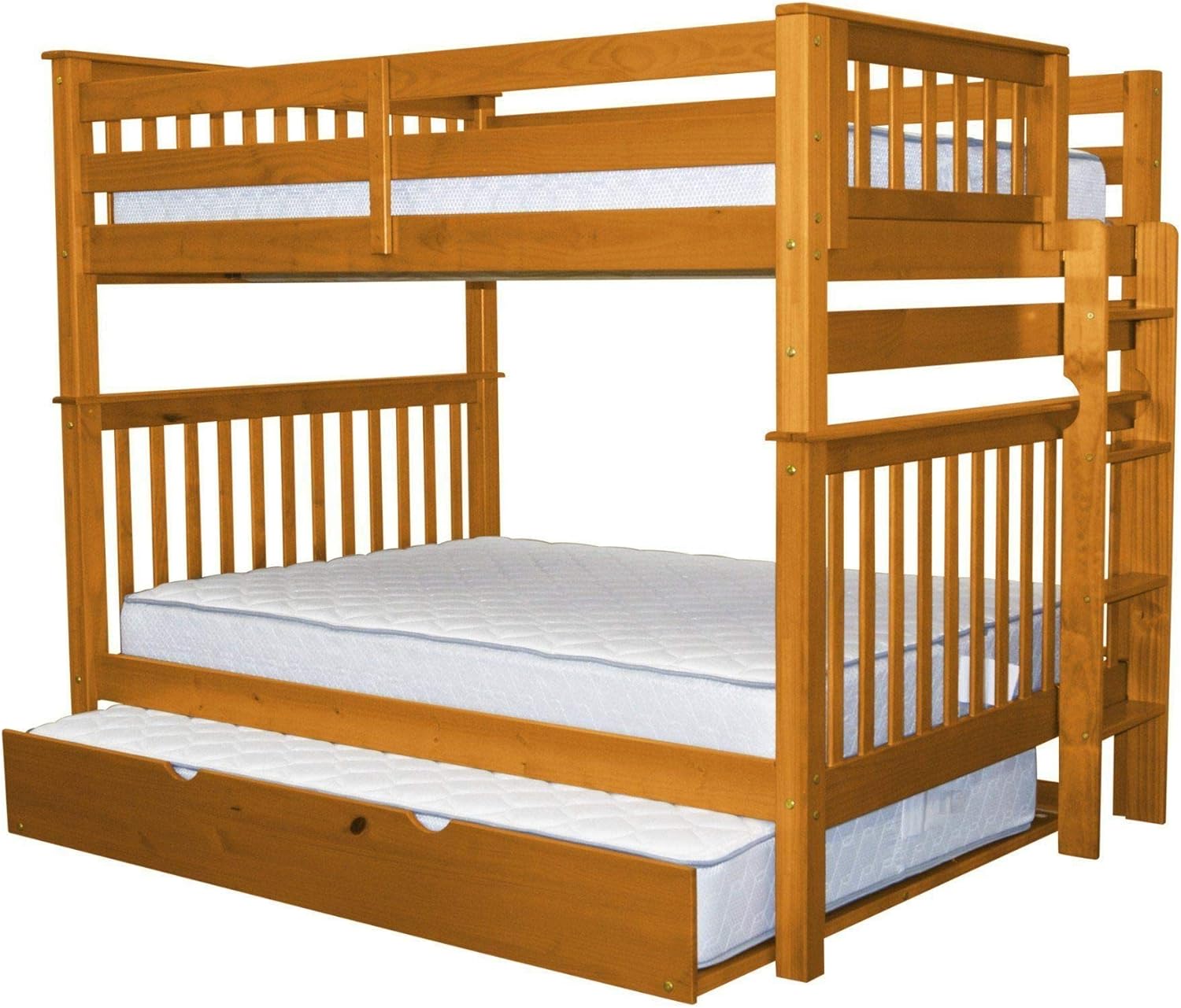 Bedz King Bunk Beds Full over Full Mission Style with End