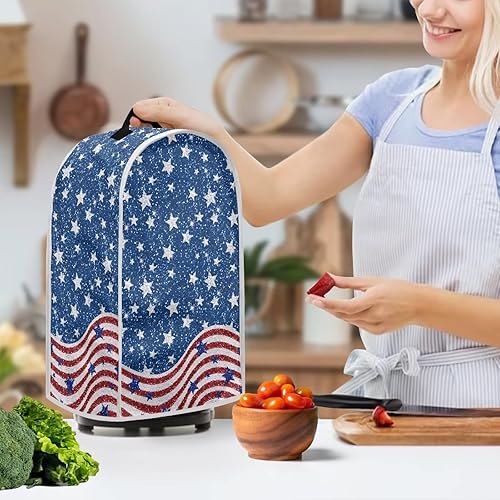 Miniatura 3 de Gomyblomy Funda para electrodomésticos de cocina con bandera americana, a prueba de polvo, antihuellas dactilares, resistente a las manchas,