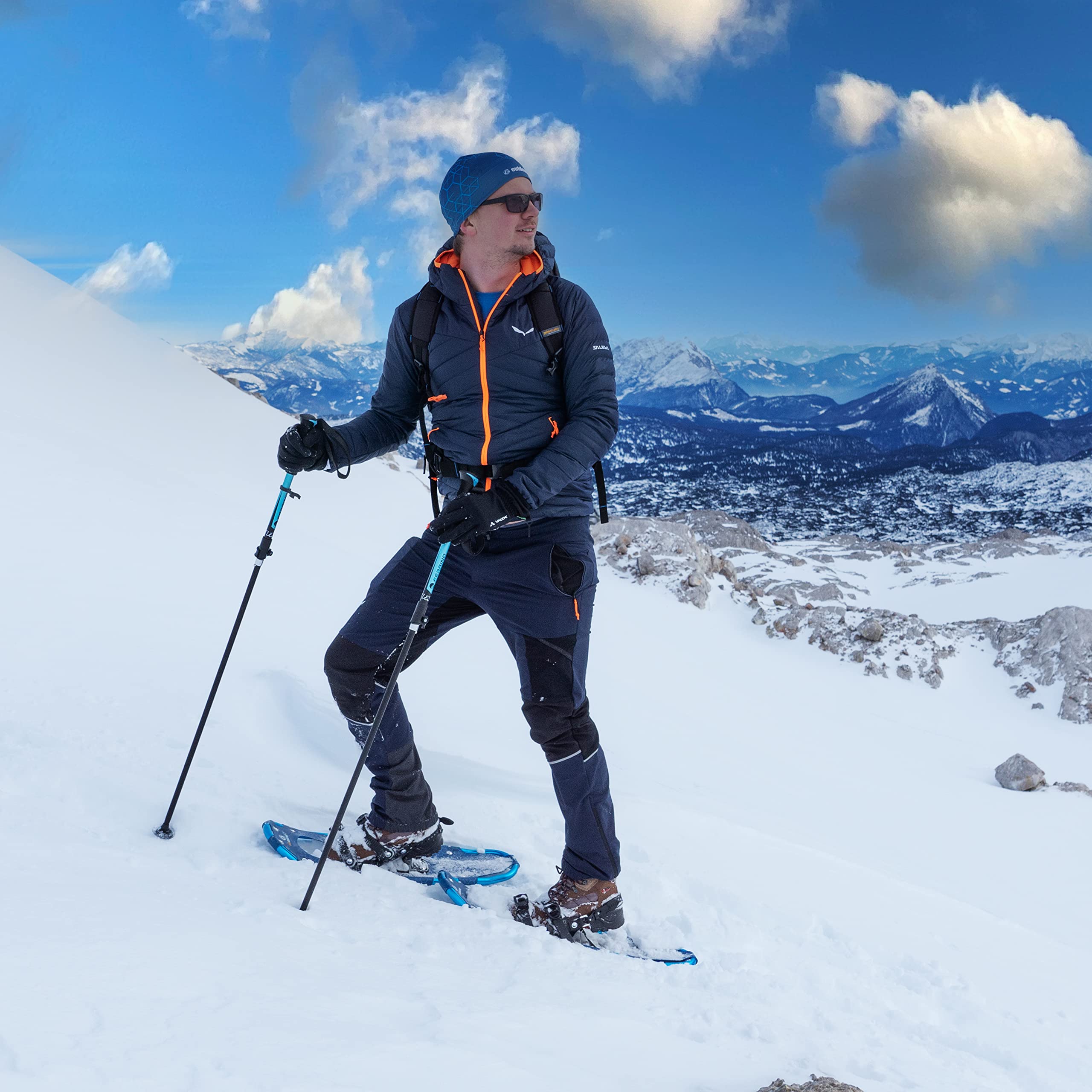 outdoorer leichte Schneeschuhe SnowHiker – Aluminium-Rahmen-Schneeschuhe Classics mit Ratschenbindung für Damen und Herren