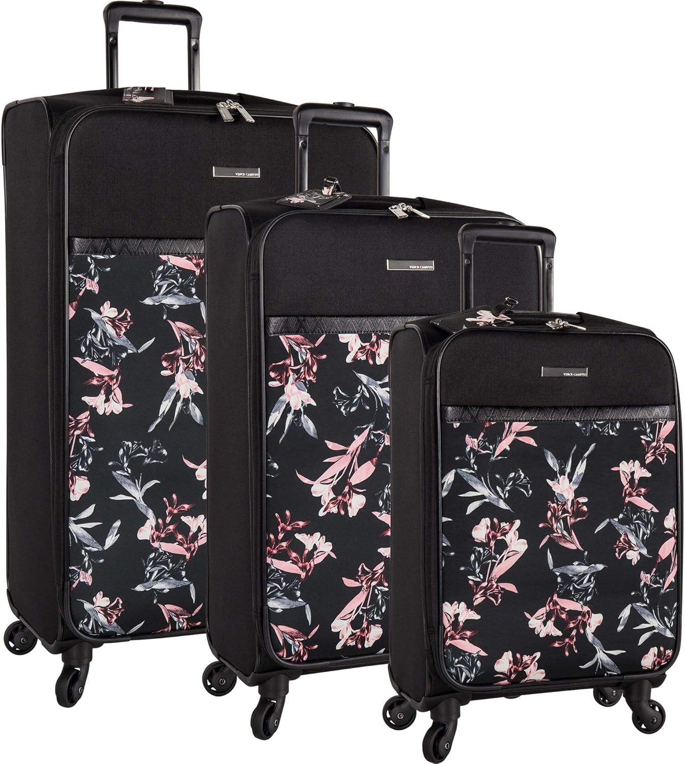 Vince Camuto 3 Piece Expandable Spinner Luggage Set, Black