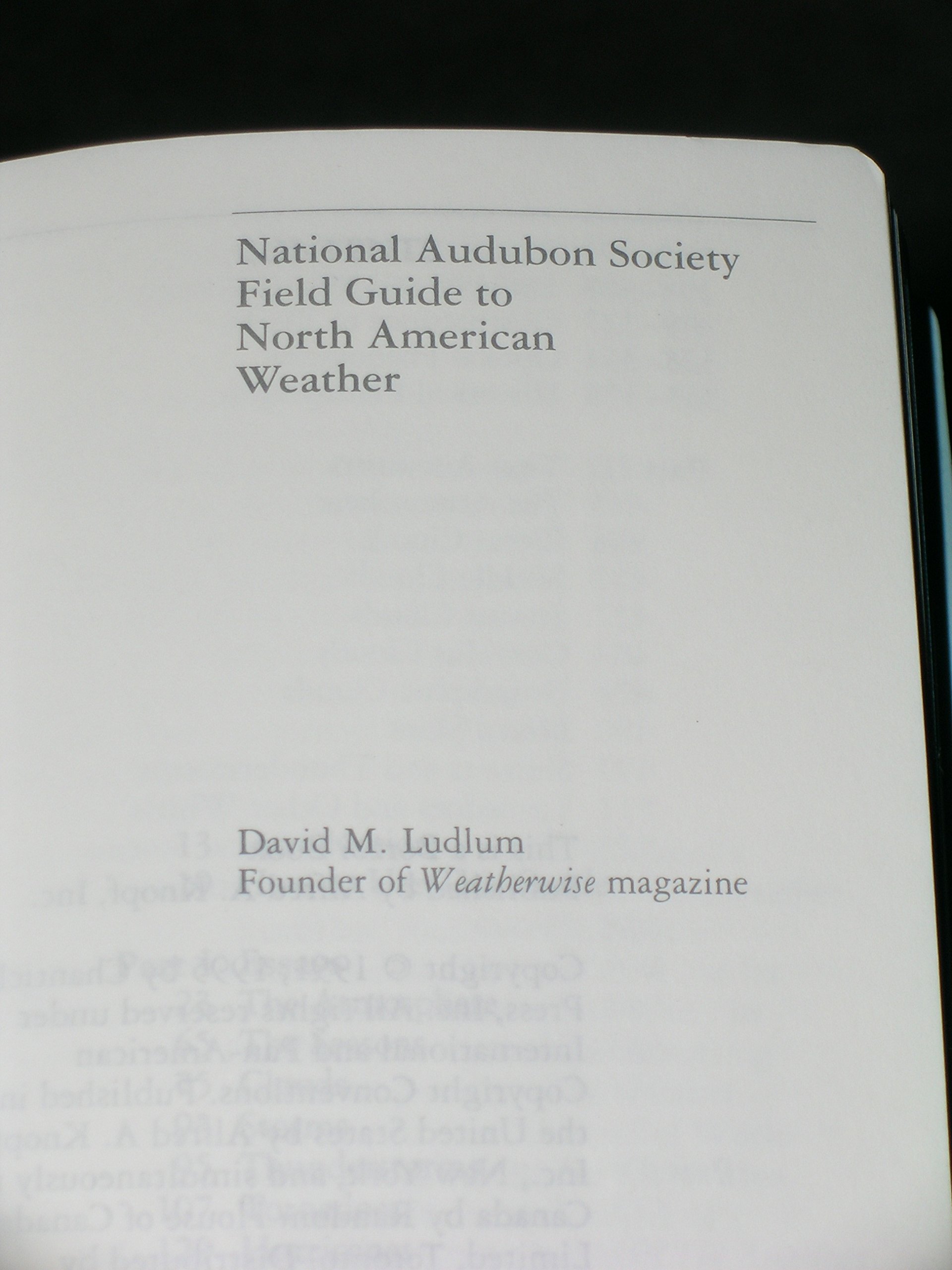 National Audubon Society Field Guide to North American Weather (ISBN: 0679408517 / 0-679-40851-7) - Image 2