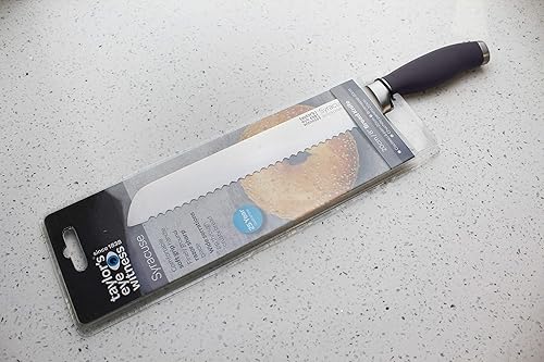 Miniatura 5 de Taylors Eye Witness Syracuse Cuchillo de pan de cocina festoneado, borde de corte profesional de 8 pulgadas, multiusos. Molido de precisión, afilado