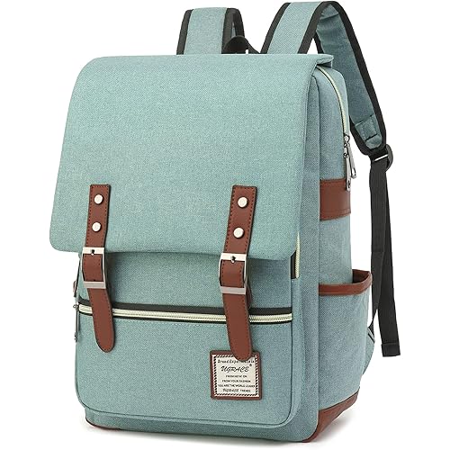 UGRACE Slim Business Laptop Backpack Elegant Casual Daypacks Outdoor Sports Rucksack College Shoulder Bag for Men Women, Tear Resistant Unique Travelling Backpack Fits up to 15.6Inch Laptop in Green…