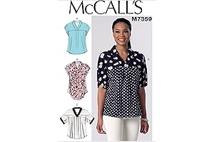 McCalls Patterns M7359 Misses V-Neck Dolman Sleeve Tops [Maternity Patterns]