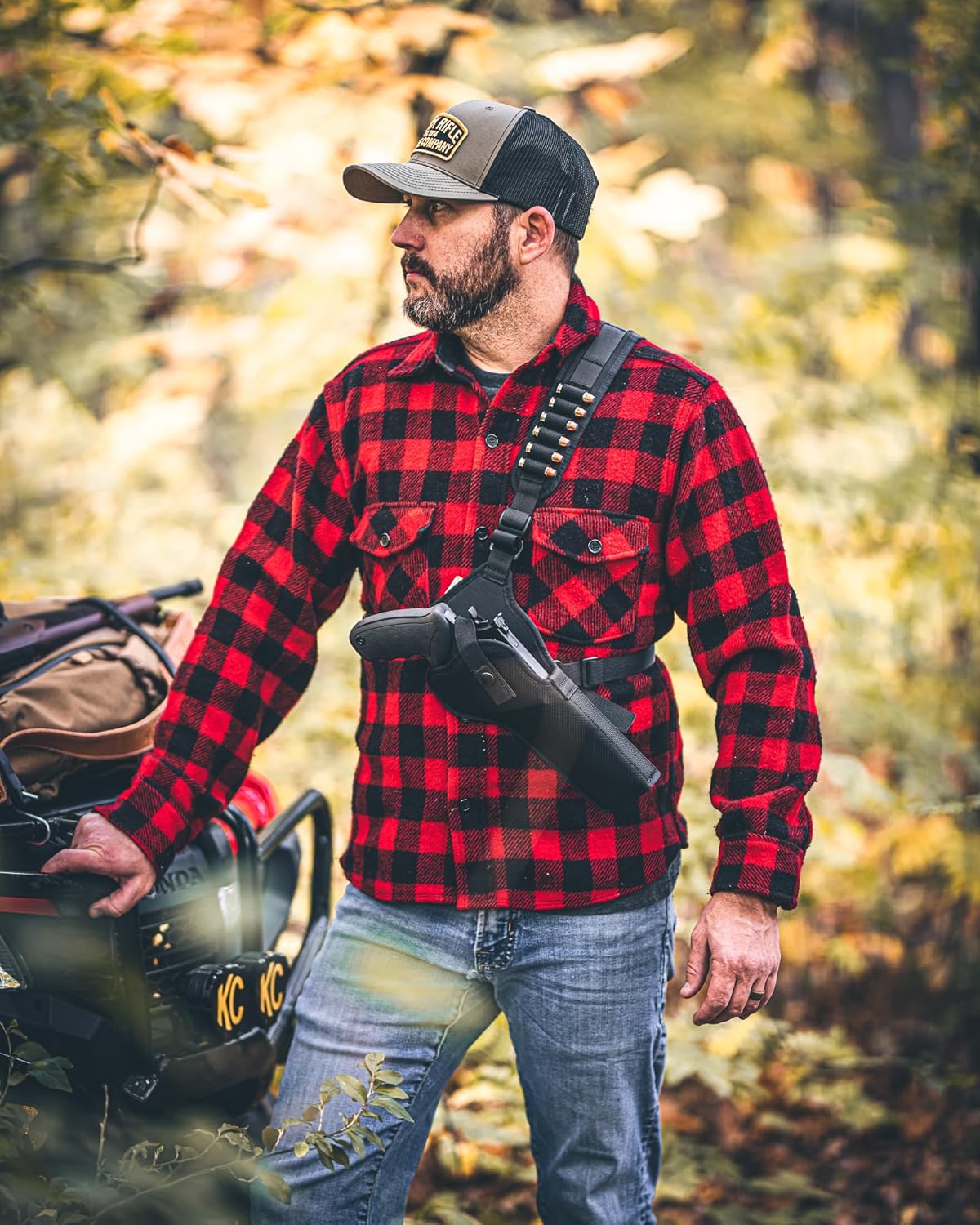 Diamond D Outdoors - Denali Chest Holster for XL Revolver up to 6 ¾” Barrel w/Reflex Sight Cut Down, 357/41/44/454