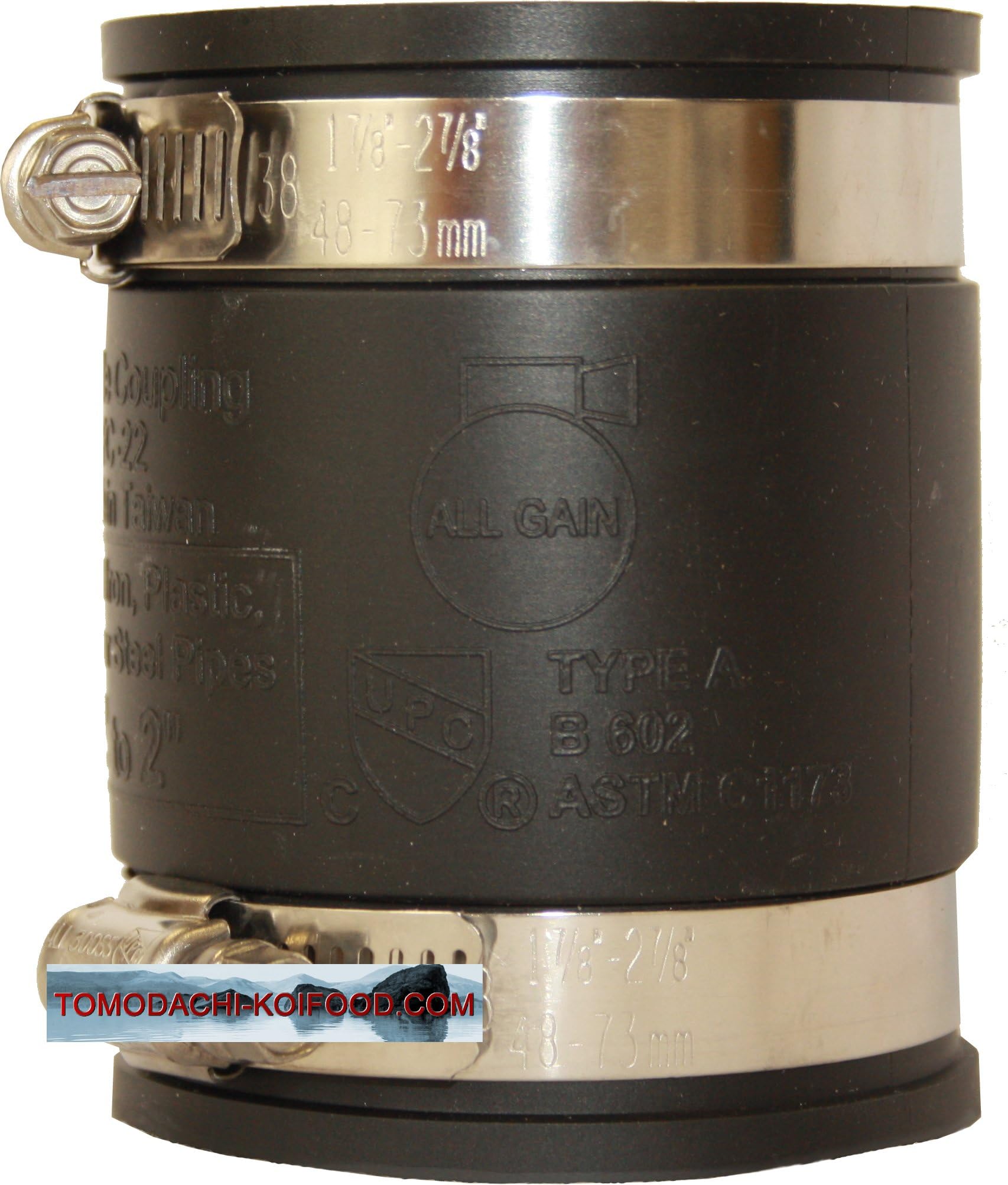 Rubber Bushing - Flexible Pipe Connector - Flexfittings made of PVC Elastomer for Pond Piping, Pump Installation, Repair or Renovation Leaking Pipe Points at Home, in the Garden, on the Koi Pond, Flexible Rubber Bushing - Please select the desired size below