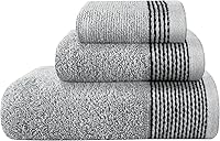 Vista 55 de Belizzi Home Juego de 6 toallas de 100% algodón ultra suave, contiene 2 toallas de baño de 28 x 55 pulgadas, 2 toallas de mano de 16 x 24 pulgadas