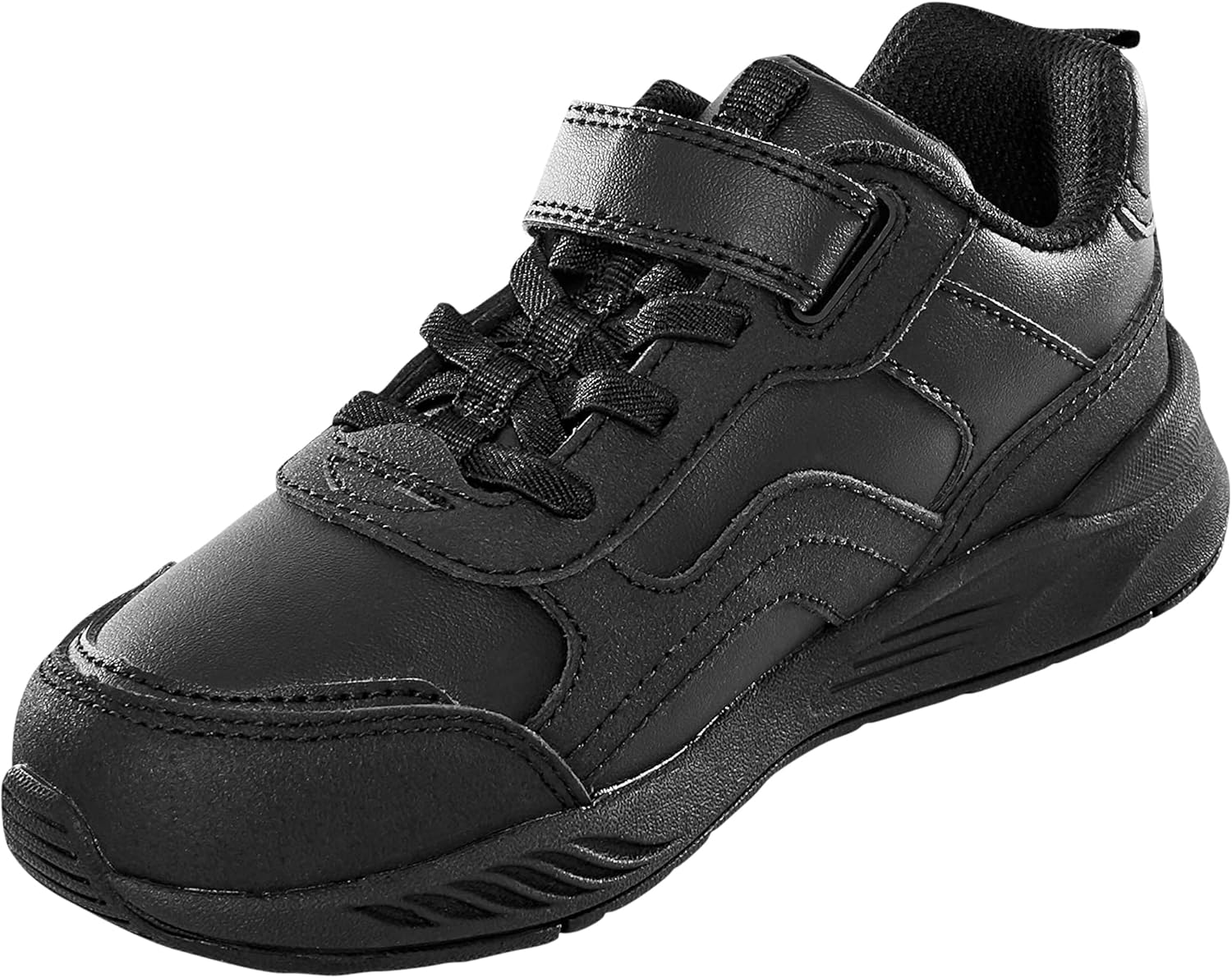 Stride Rite Boy's Made2Play Brighton Sneaker, Black, 4 Big Kid