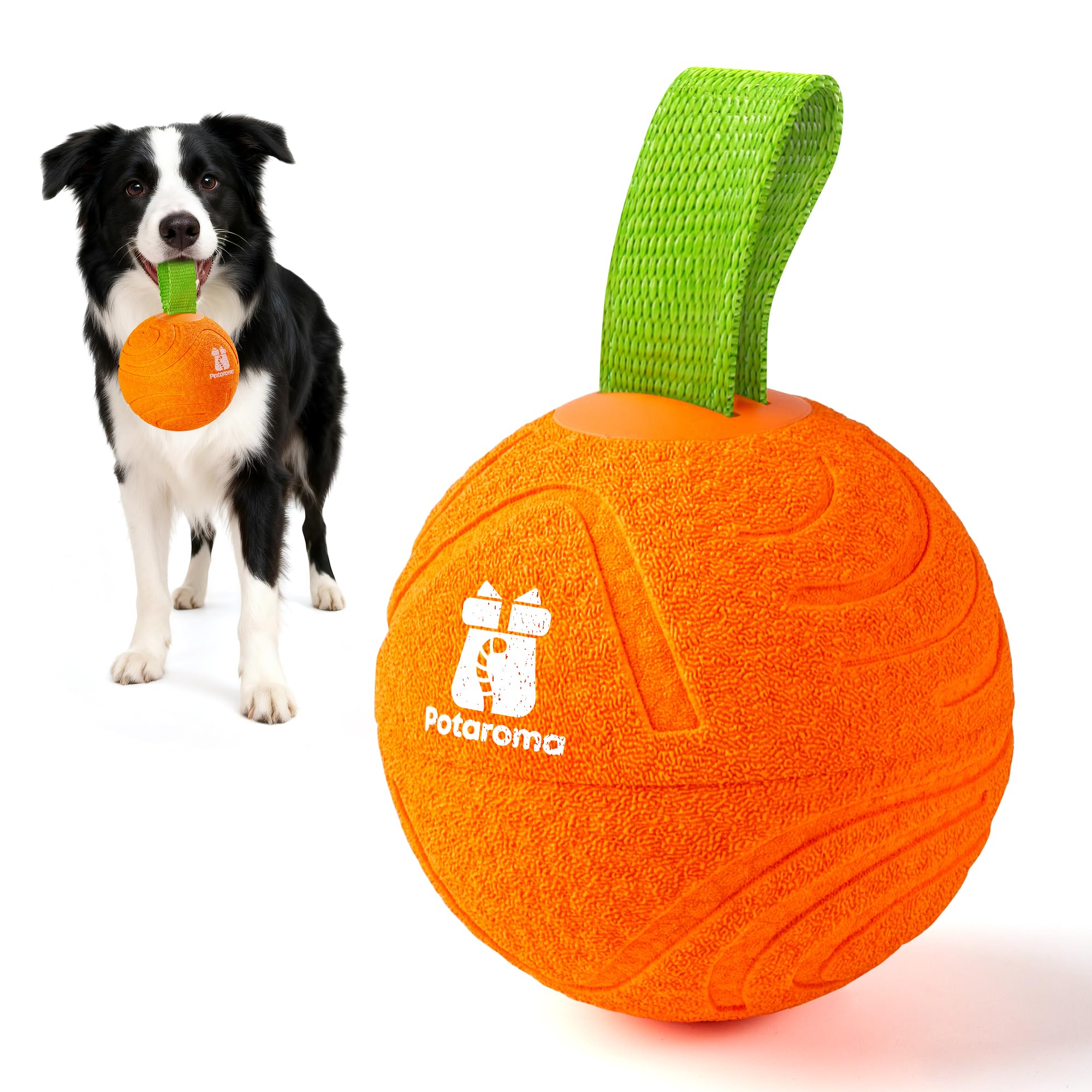 Potaroma Balle pour chien avec corde, jouet interactif activé par le mouvement, 3 modes, balle rebondissante automatique, jouets durables E-TPU pour chiens de moyenne/grande taille, rechargeable par