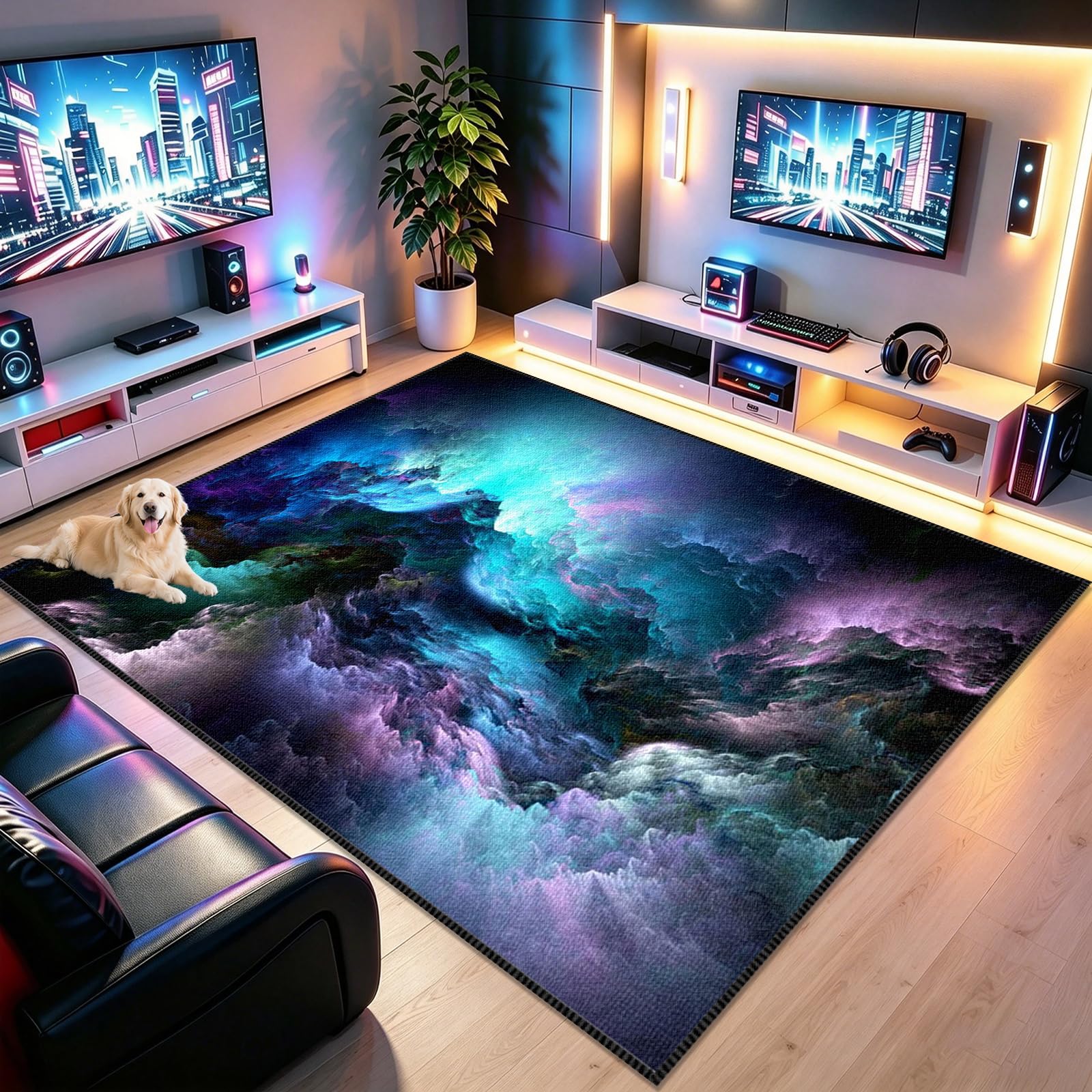 Tapis de chevet doux 200 x 250cm contre les rayures de fauteuil