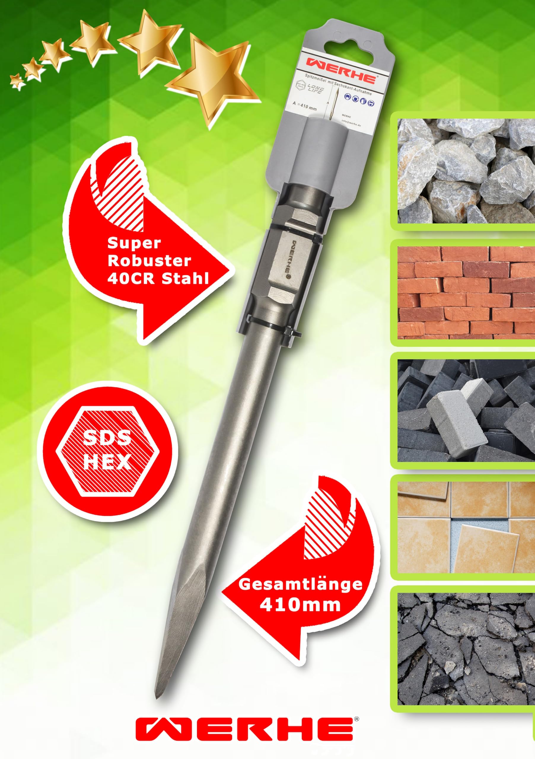 Vielseitiger SDS Max Flachmeißel für Abbruch und Bauwesen - China 65A Meißel, pH