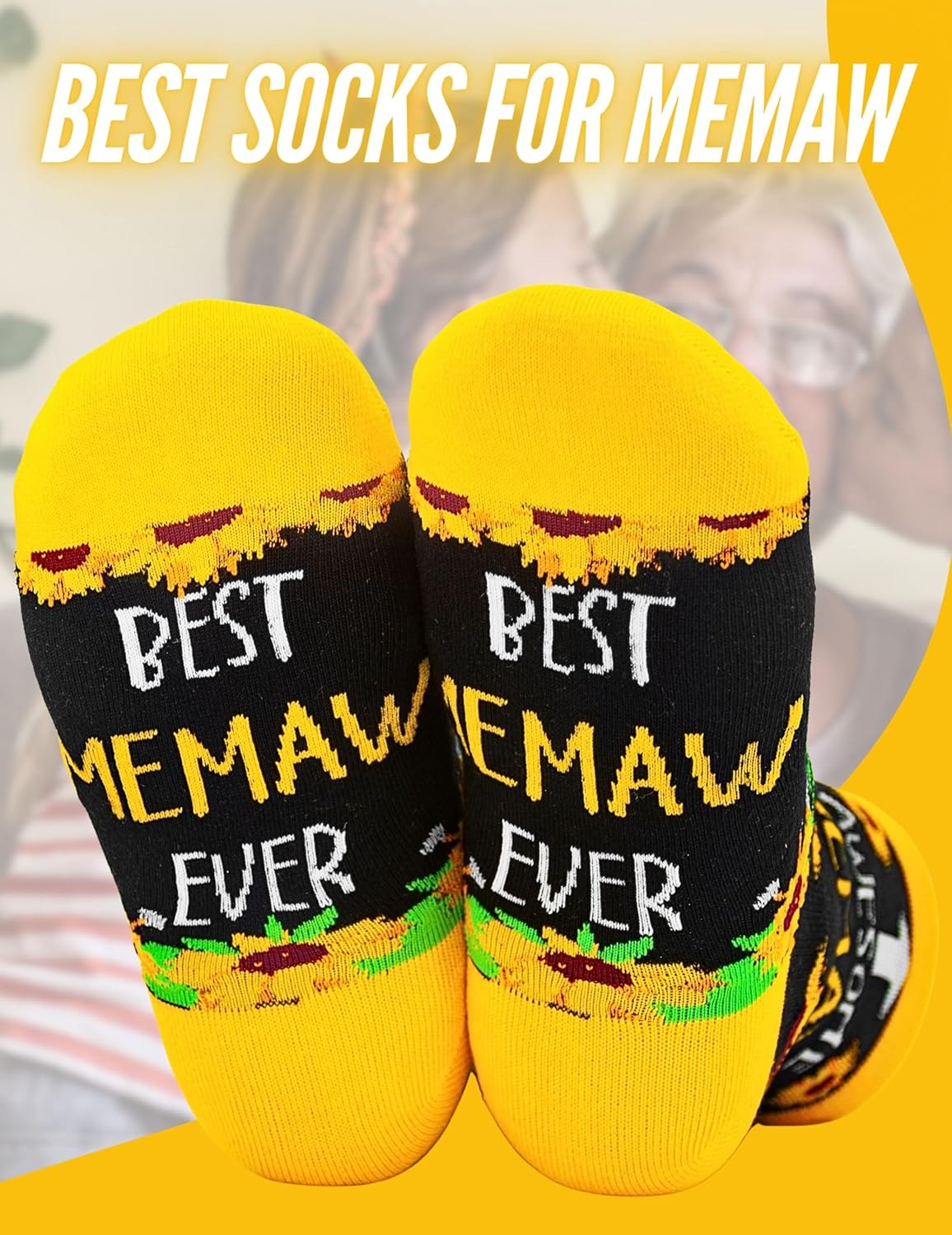 InnoBeta Memaw Gifts, Mothers Day Gifts for Memaw, One Size Crew Socks on Mother's Day, Christmas, Birthday - Image 7
