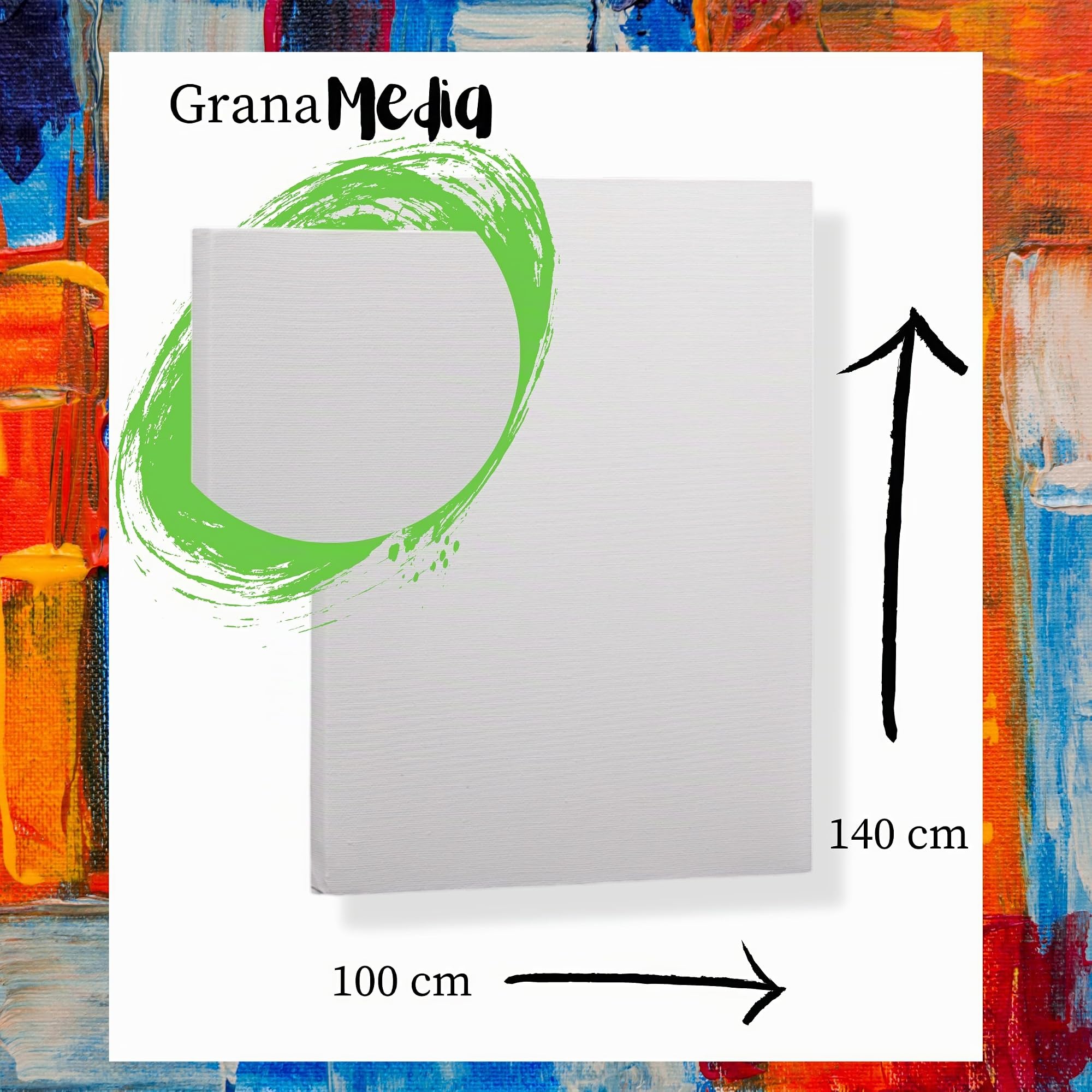 BELLE ARTI - Tela per Dipingere 100x140x1.7 cm - Tele Pittura Made in Italy per Artisti e Appassionati - Telaio per Quadri Robusto, Tensione Regolabile - Tela Cotone 100% per Olio, Acrilico e Misto