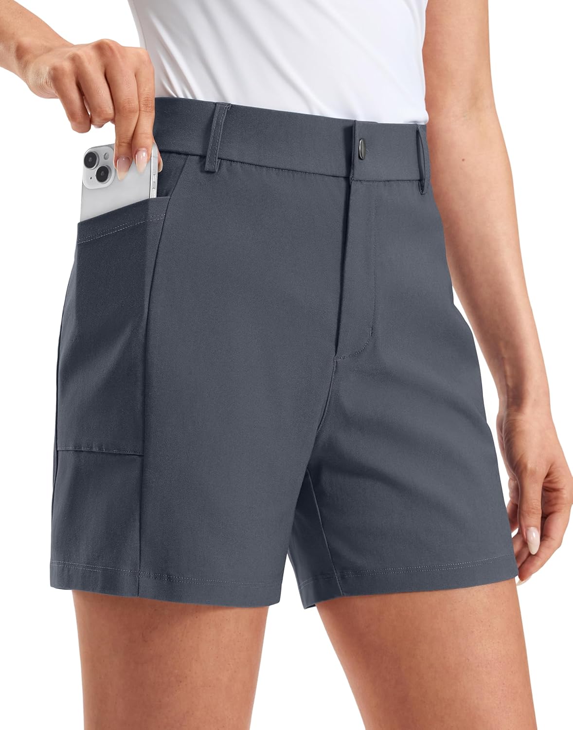 G Gradual Women's 5" Golf Hiking Shorts with Deep Pockets Stretchy Outdoor Womens Shorts Dressy Casual Walking Travel