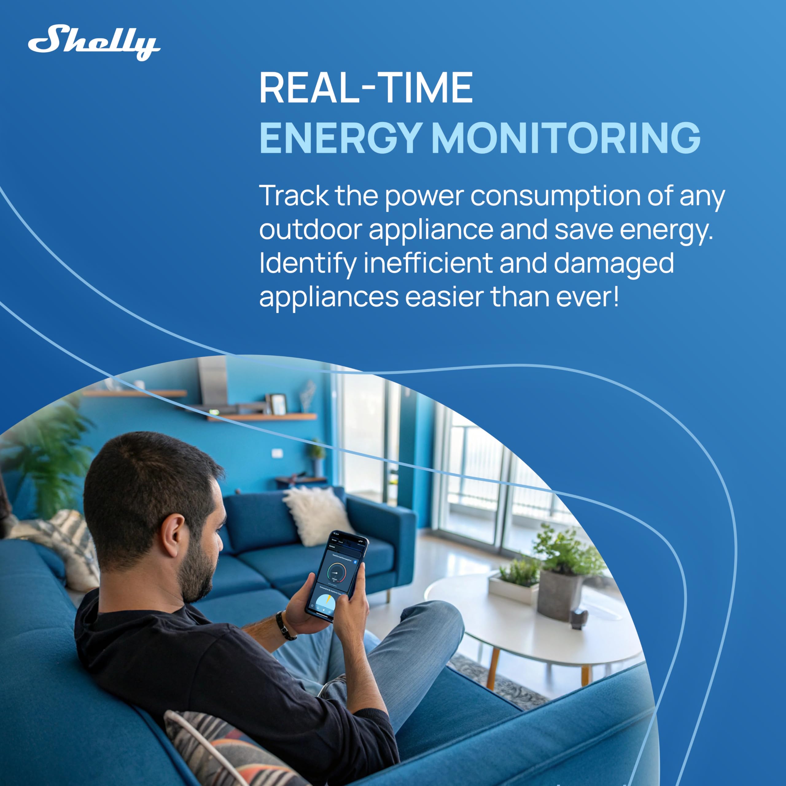 Shelly Outdoor Plug S - Prise connectée extérieure Matter, Type F, 12 A (2500 W), Étanche (IP44), Wi-Fi, Mesure consommation électrique, Compatible avec Apple Homekit, Alexa, Google, SmartThings