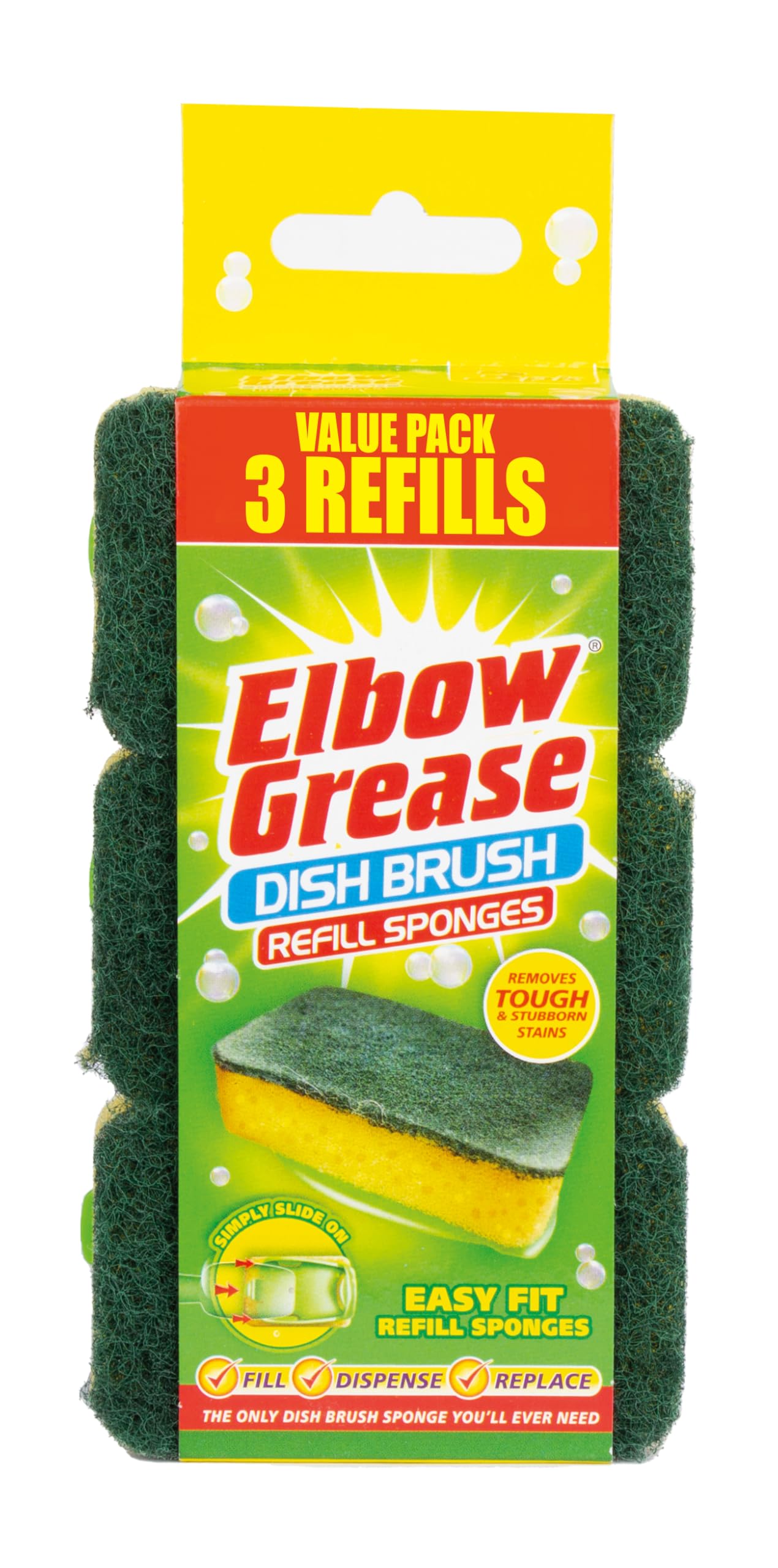 Elbow Eg124 Grease Dish Brush Refill X 3 Eg124