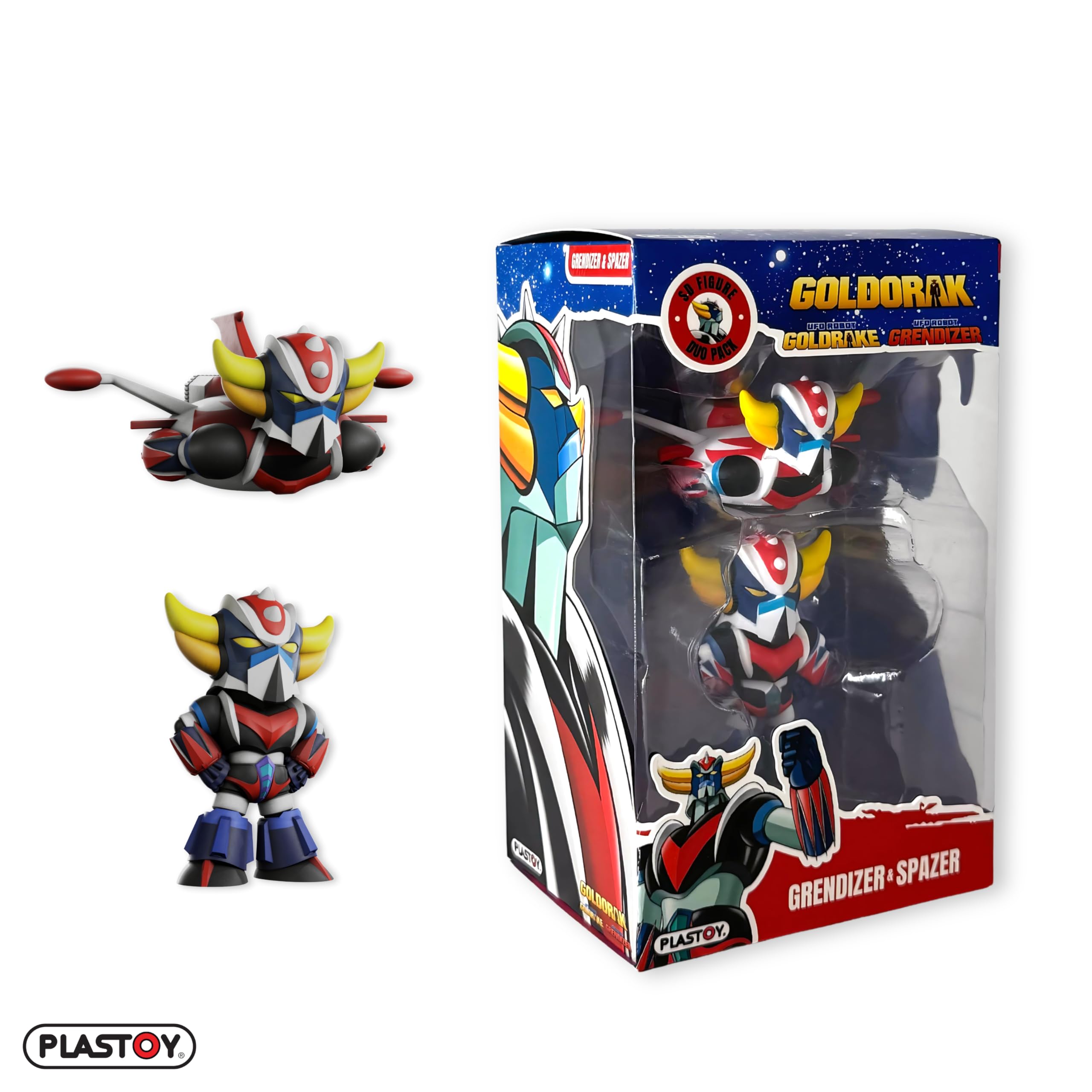 Plastoy Goldorak Duo figurines Spacer et Goldorak debout - PVC - 7 cm