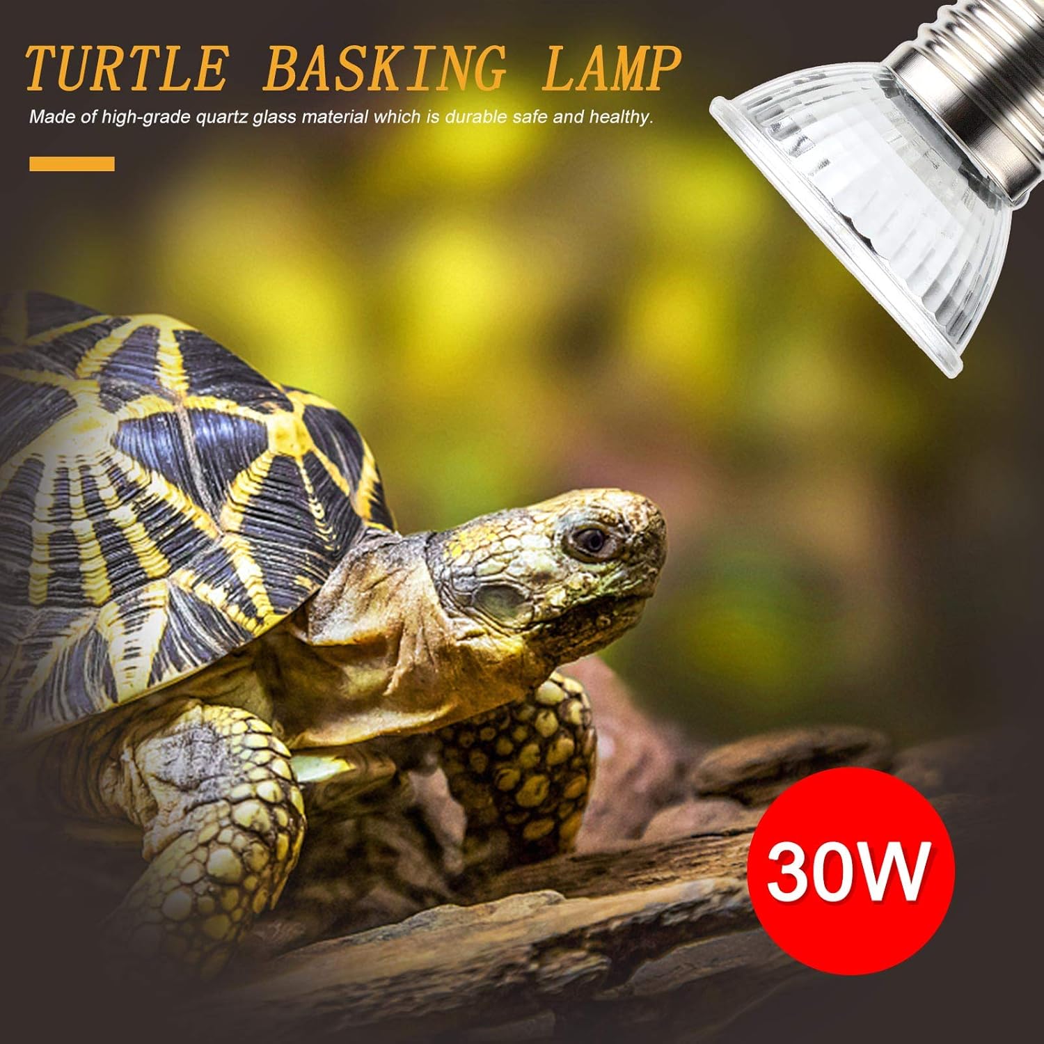 Buy 30W Sun Basking Lamp Full Spectrum Sunbathe Growing Bulbs Reptile
