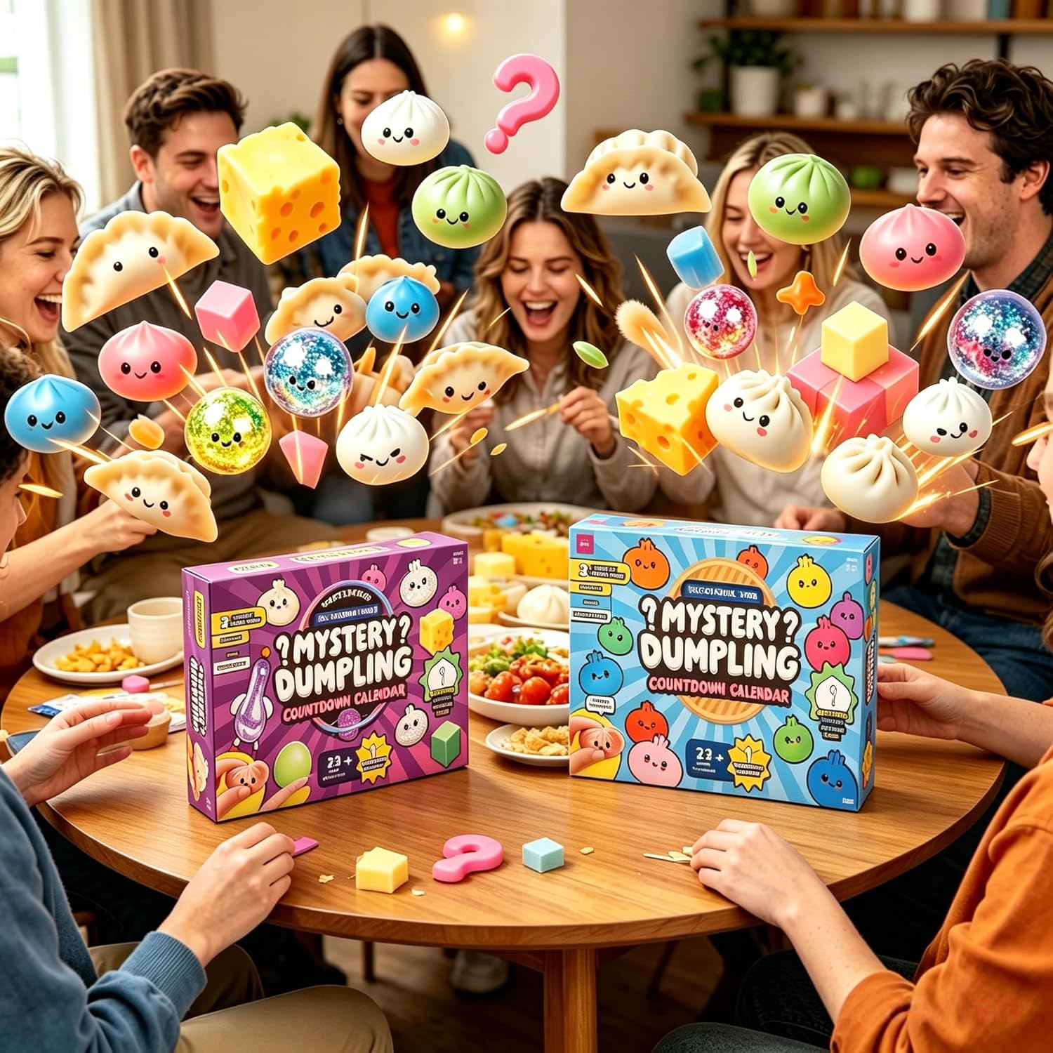 2 Packs Dumpling Advent Calendar,2026 Odorless squishy advent calendar for Party Favors,Family Game Night,Stress Relief & Birthday Gifts