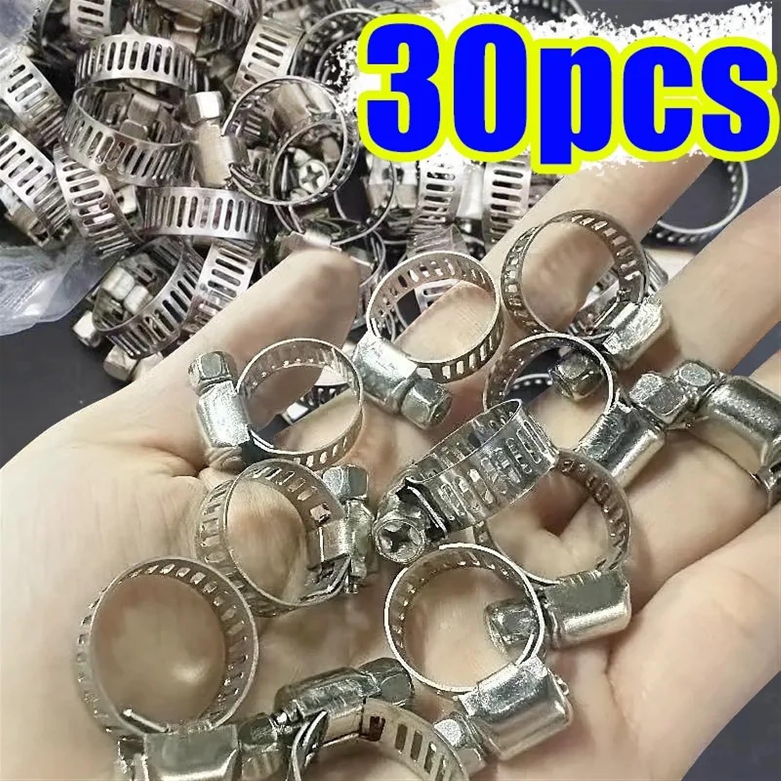 Verstellbare Schlauchklemmen Verstellbare Schlauchschellen aus Edelstahl mit Schraubband, for Kraftstoffleitungen, Schneckengetriebe, Zangenwerkzeuge, Befestigungselemente for Wasserleitungen(10pcs 16