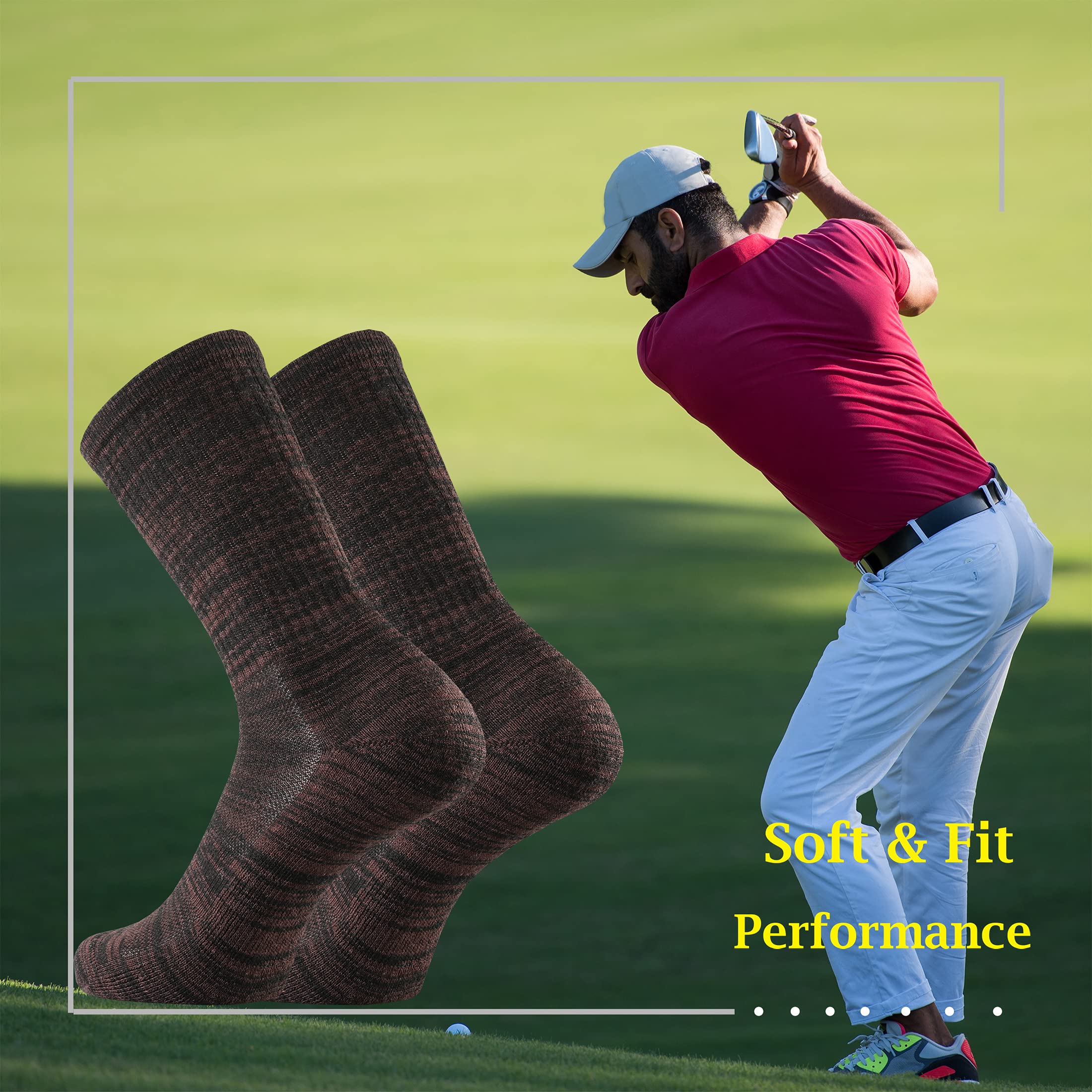 Ortis Mens Merino Wool Cushion Crew Socks