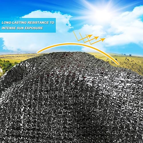 Miniatura 3 de ZOZIJIU Paño de sombra  70% red de malla para sombra de jardín con ojales, cubierta solar para exteriores, para plantas, patio, invernadero,