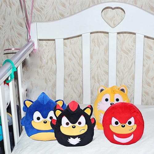 Miniatura 6 de Juguetes de peluche sónicos de 10 pulgadas, juguete de peluche suave y de calidad, colección de almohadas de felpa (paquete de 4)