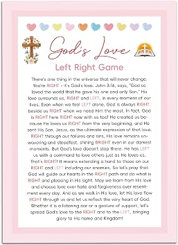 Christian Group Games, Gods Love Left Right Game, Valentines Day Pass The Gift Fun Christian Activities-SJG02A