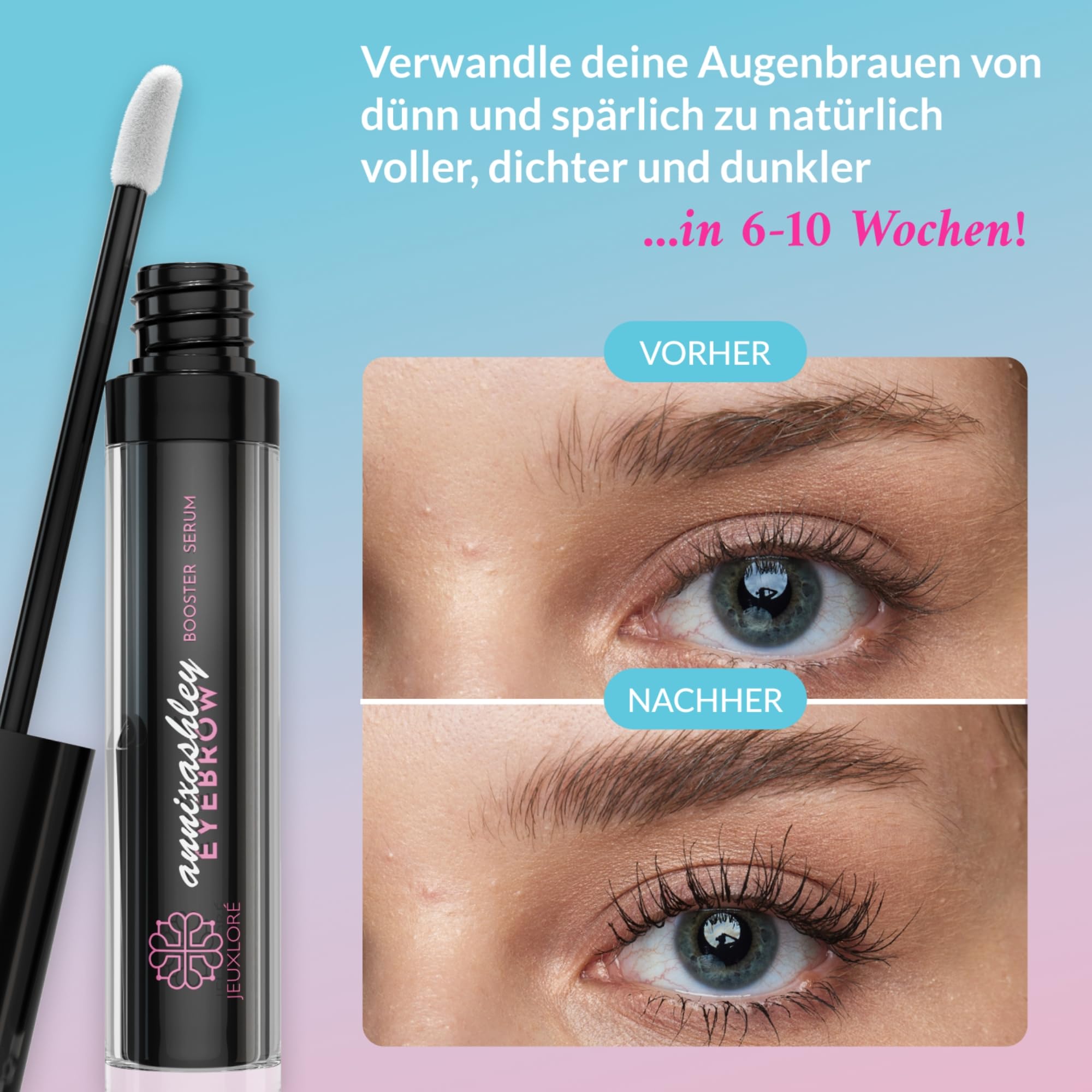 Annixashley Lash Wimpernserum und Augenbrauenserum für Premium Wimpernserum für Längere & Dichtere Wimpern | Veganes Augenbrauenserum für volle, dichte & kräftige Brauen