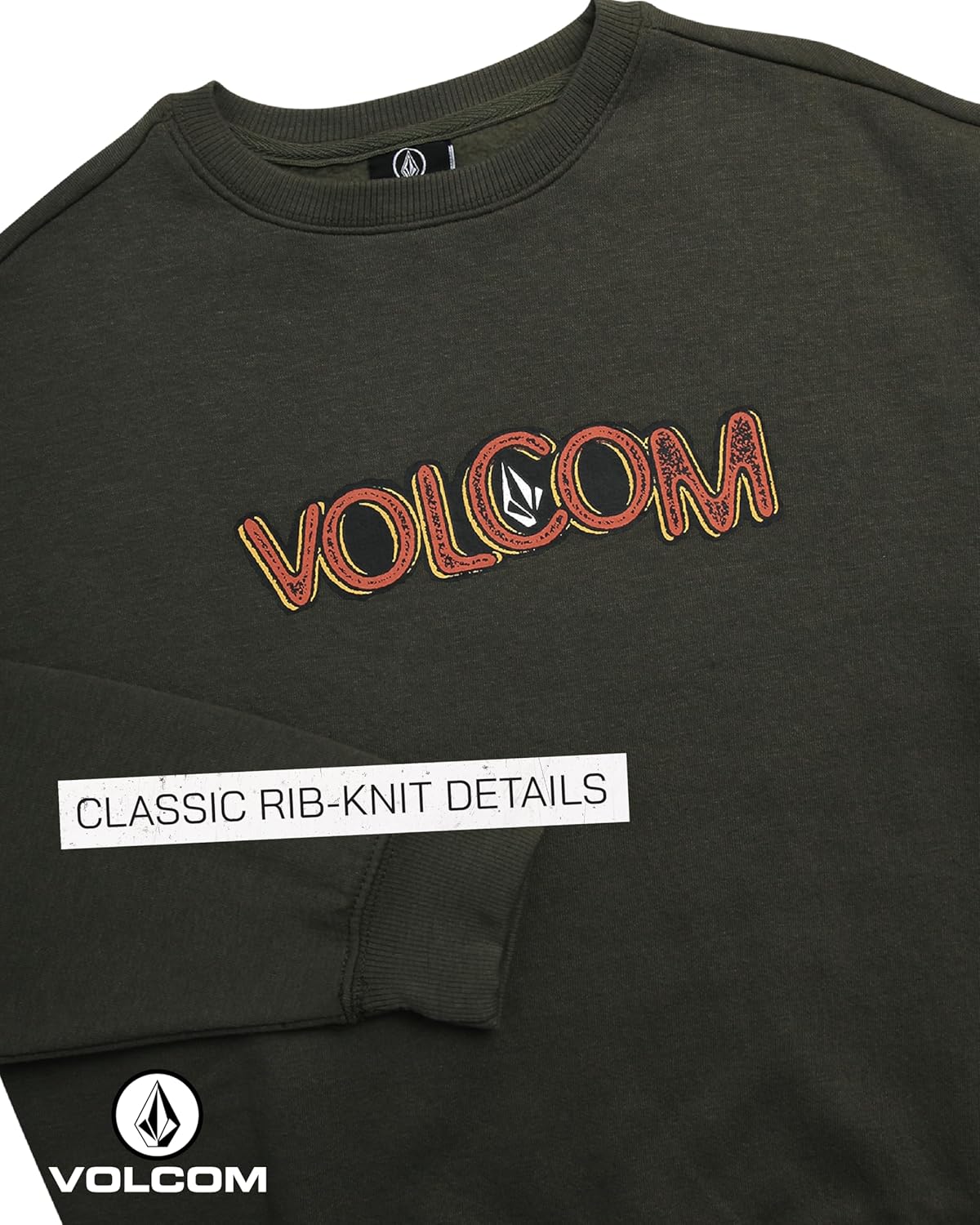 Volcom Boys Sweatshirts - Breathable Performance Soft Fleece Classic Crewneck Graphic Pullover Sweatshirt for Boys - Image 3