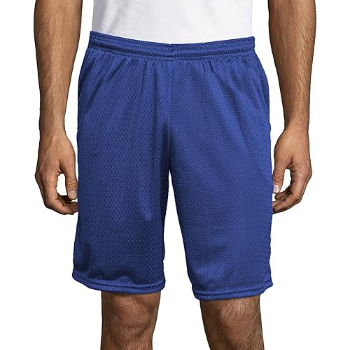Hanes Sport Men's Mesh Pocket Shorts, Men’s Performance Gear Shorts, Men’s Athletic Shorts, 9" Inseam