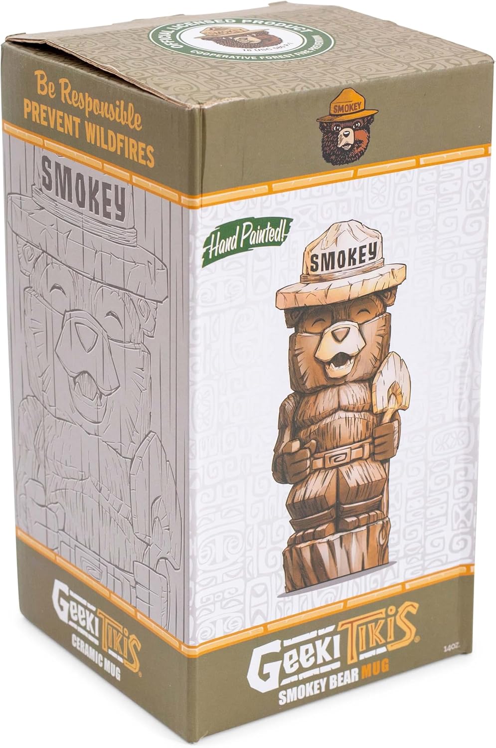 Geeki Tikis Smokey Bear Ceramic Mug | Holds 14 Ounces