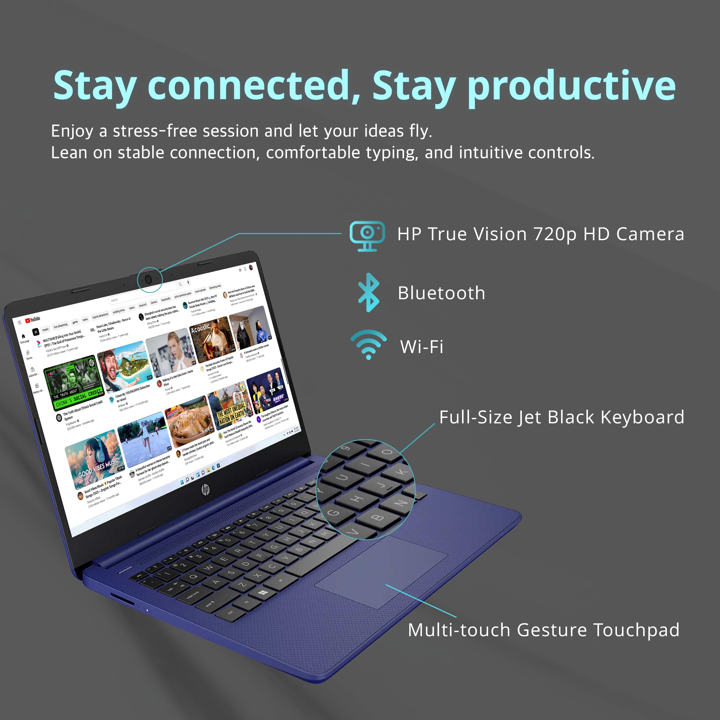 Amazon.com: HP 14” HD Touchscreen Laptop, AMD Ryzen 7-5700U, 16GB