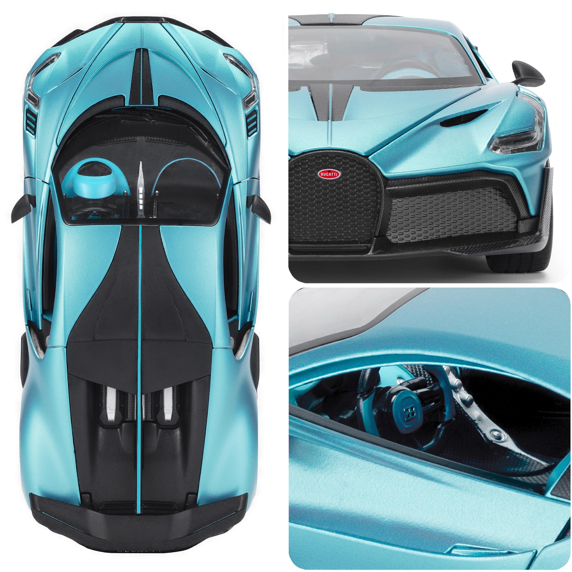 Bugatti Divo 1:18 Scale Die-Cast Model Car - Blue, 25 centimeters - Image 2