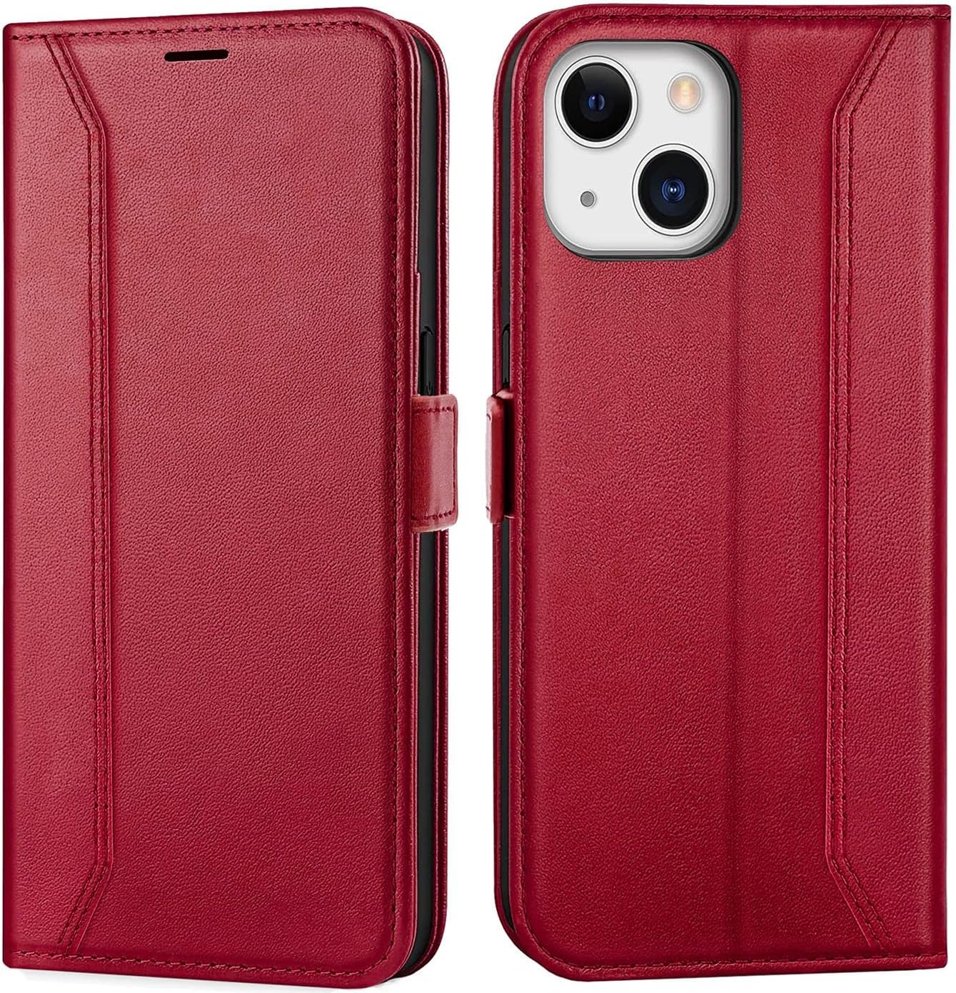Verco Mobile Phone Case for iPhone 13 Mini Premium Flip Case Mobile Phone Flip Case for Apple iPhone 13 Mini Case Book Case Bag Red