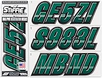 Vista 32 de Stiffie Techtron Vino/Negro 7,6 cm Adhesivos para Registro de Barcos y Motos Acuáticas • Pegatinas de Números y Letras