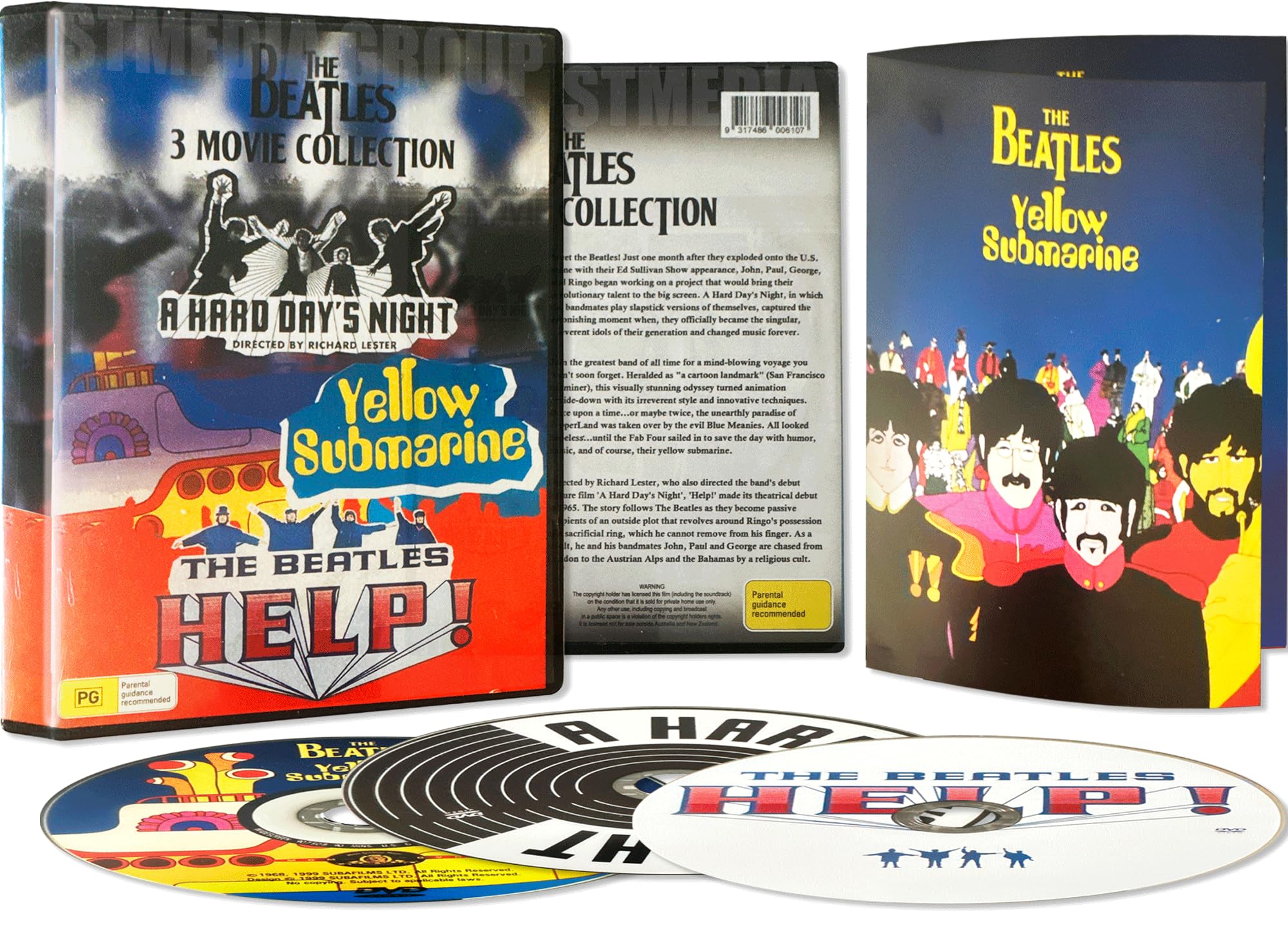 Sponsored Ad - The Beatles - 3 Movie Collection - Yellow Submarine / HELP! / A Hard Day's Night - DVD Set