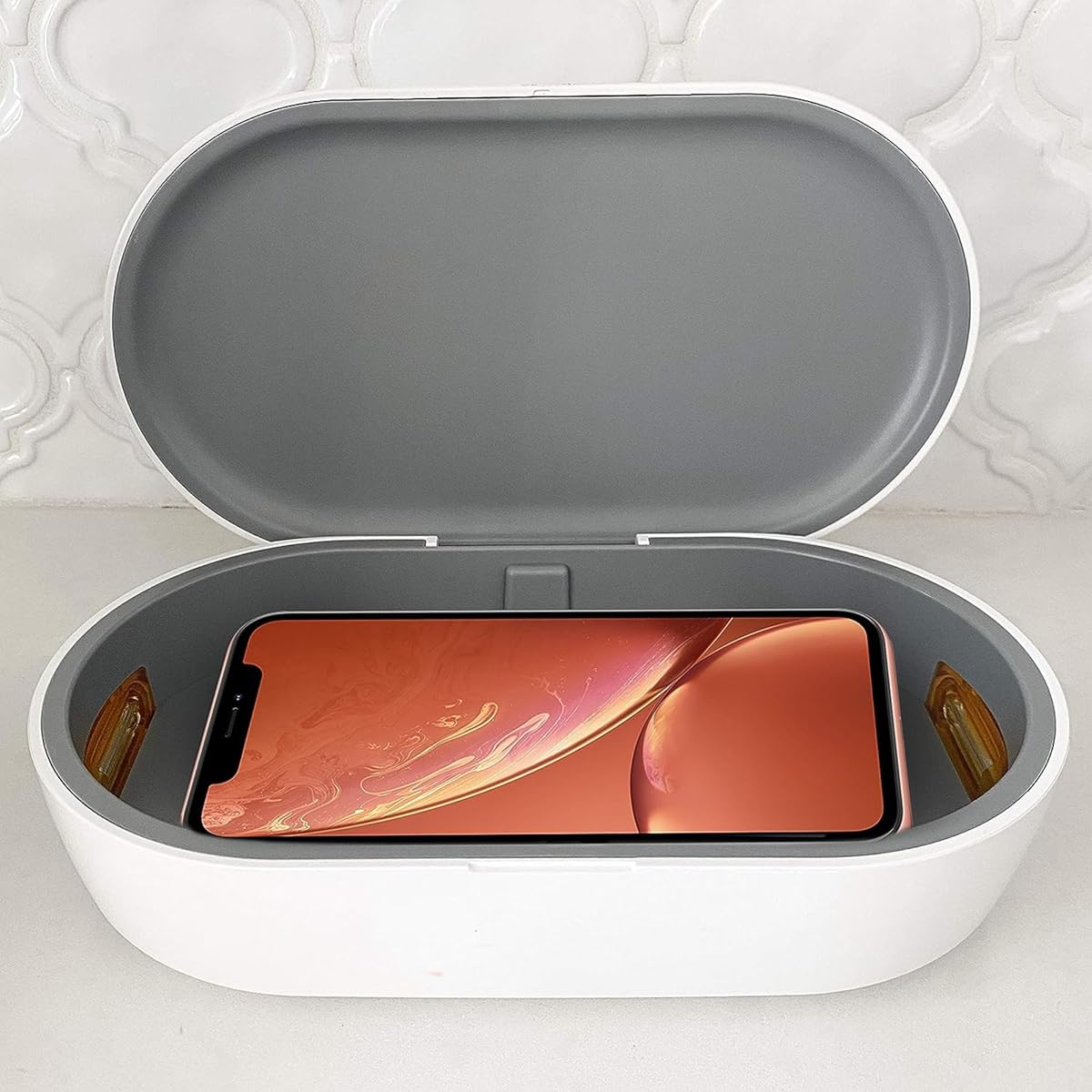 UV Phone Sanitizer and Charger by Johns Avenue - UV Sanitizer with Quick 5 Minute Sanitation Mode Can Also Be Used in Car