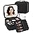 TANTO Makeup Bag With LED Mirror, Travel Makeup Case with Light up Mirror Large Cosmetic Case with 3 Color Lighted Portable Organizer Bag with Adjustable DividersBlack