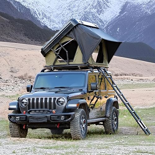 Naturnest Orion Pro Easy Setup Rooftop Tent, Unique Elevated Space Design, Large Space Hardshell Car Tent Equipped with USB Port and LED Light Strip, Suitable for Jeeps, Trucks, 2-3 Person
