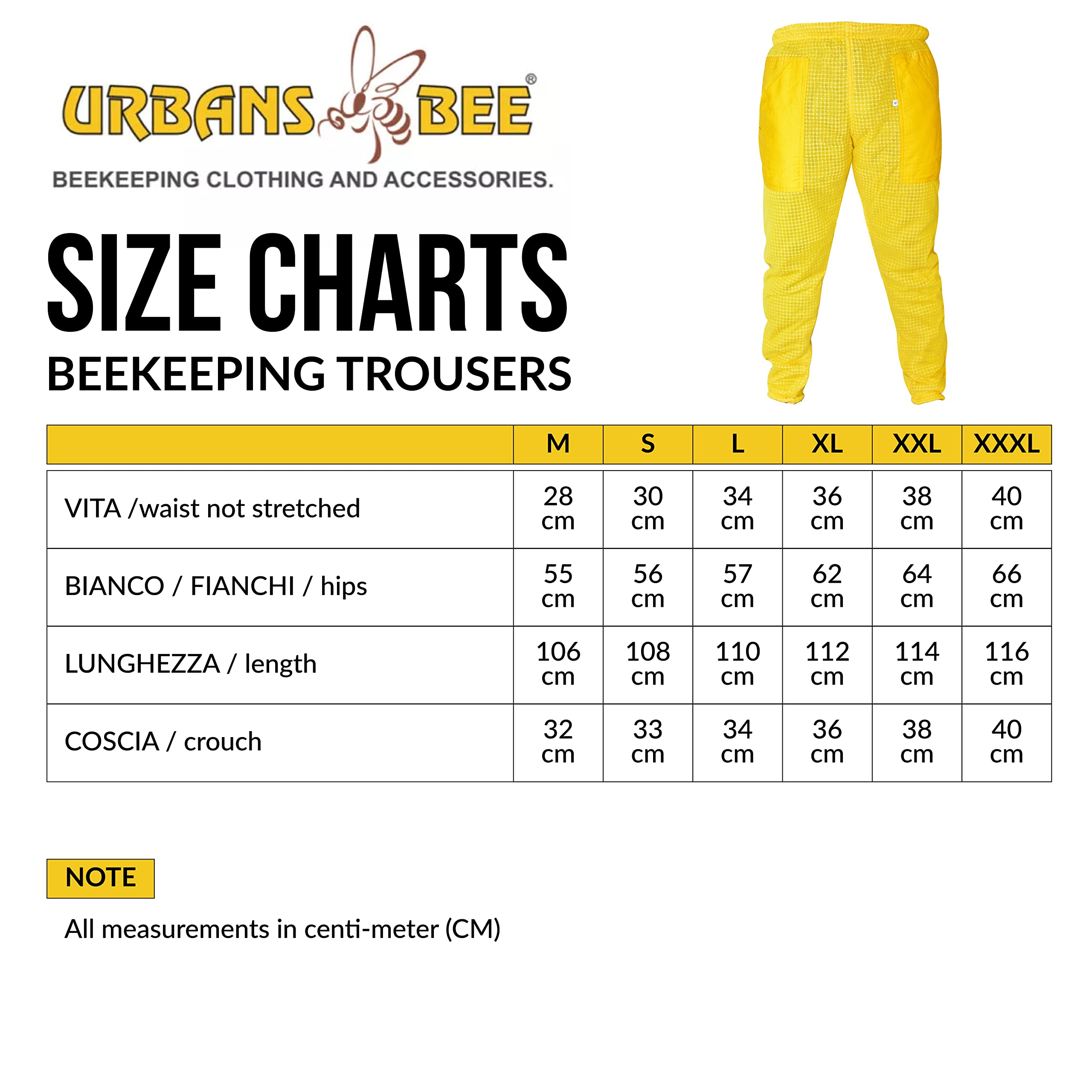 Pantaloni Apicoltura ventilata Uomo e Donna Pantaloni apicoltore da Lavoro All'aperto Tuta da Apicoltura unisex per gli apicoltori contro le punture delle api