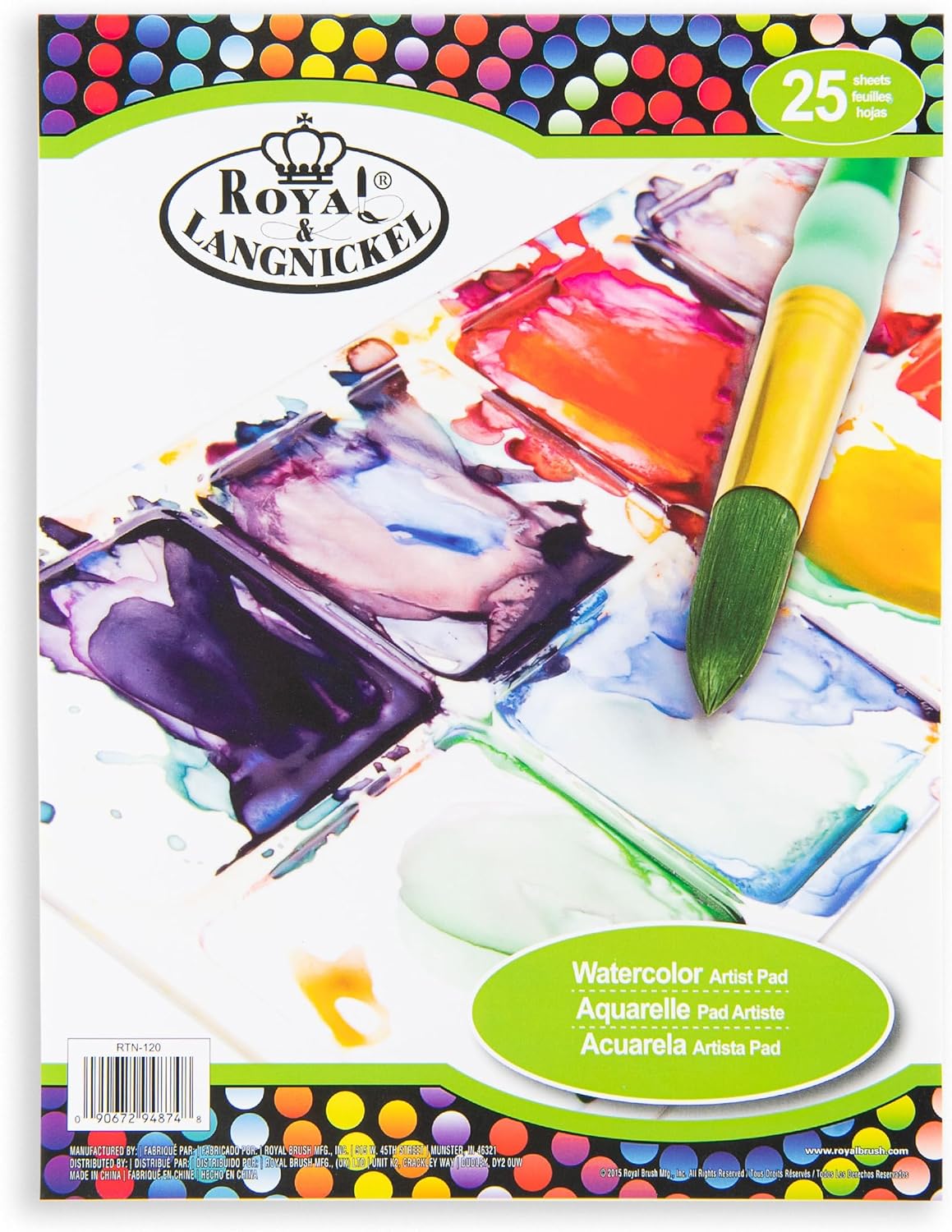 RTN-120 25 Sheets Watercolor Artist Pad 9"x12"-25 Sheets