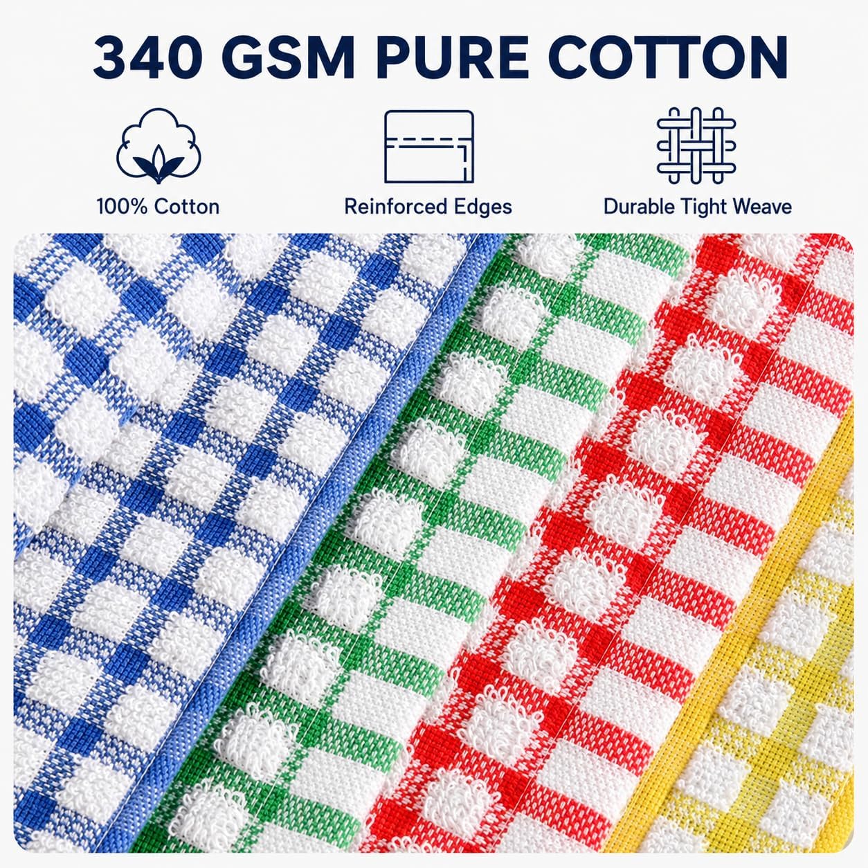 Egles 16 Pack 100% Cotton Kitchen Dish Cloths, 12 x 12 Inch image 3