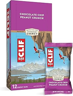 CLIF BARS - Energy Bars - Chocolate Chip Peanut Crunch - Made with Organic Oats - Plant Based Food - Vegetarian - Kosher (...
