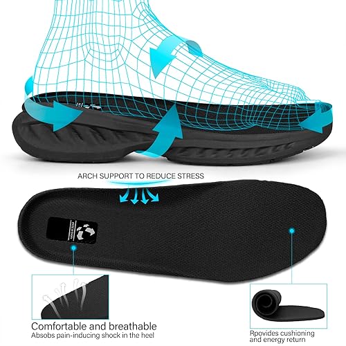 Miniatura 7 de Pujcs - Zapatos deportivos para caminar para hombre, antideslizantes, transpirables, ligeros, atléticos, para gimnasio, tenis y correr