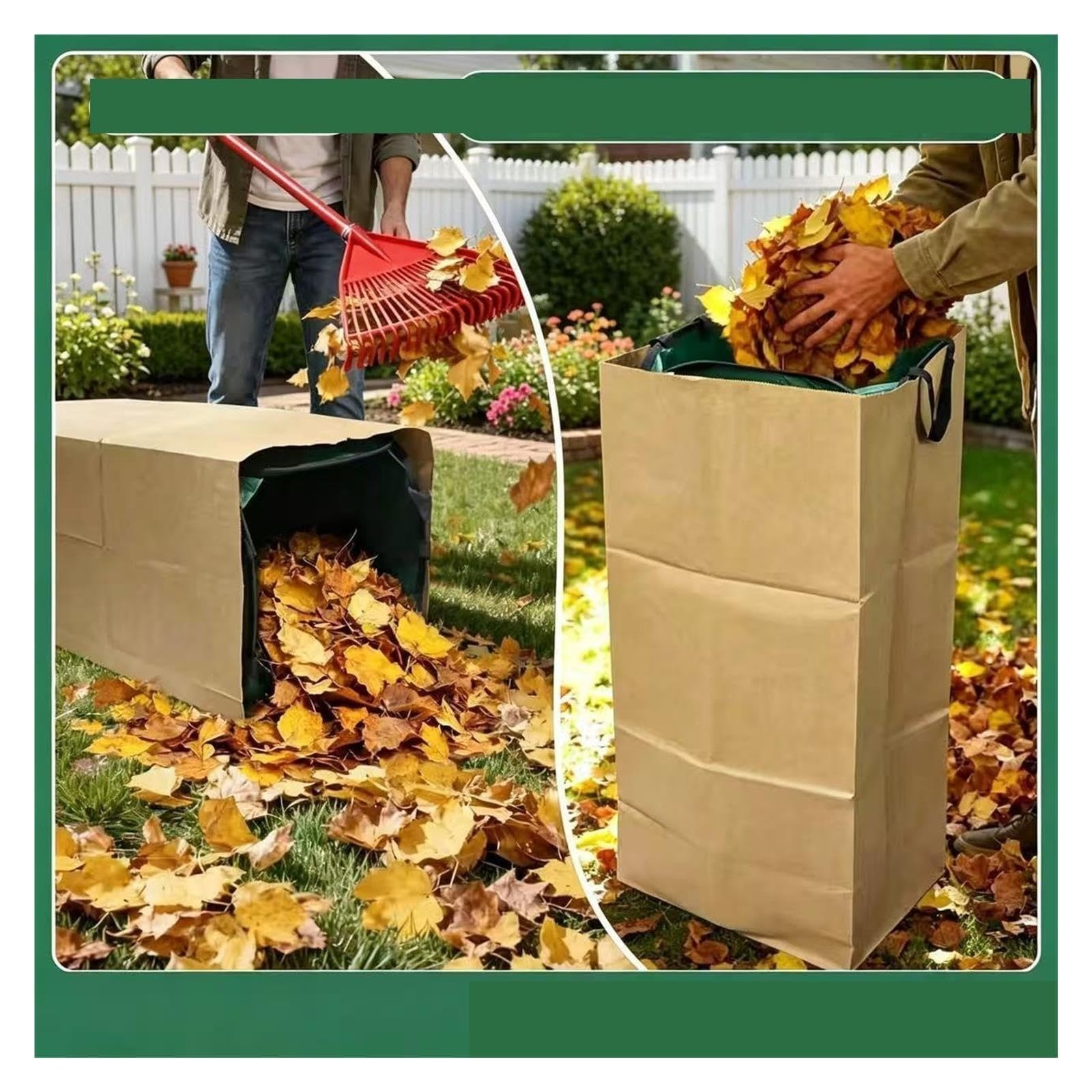 2pcs Foldable Pop-up Leaf Bags Für Garten