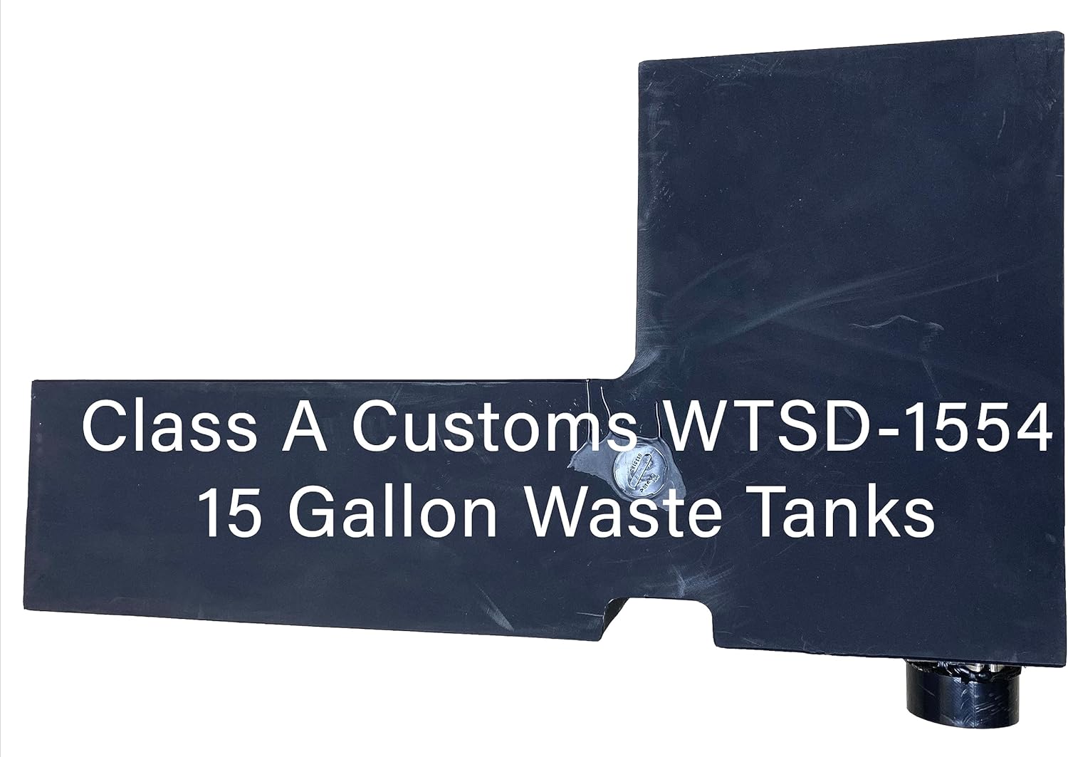 classAcustoms WT-1554 | 3" Discharge Hub | Black Water RV Waste Holding Tank | 15 Gallon Concession and Camper Waste Black Gray Tank | Dodge Promaster Sprinter Van