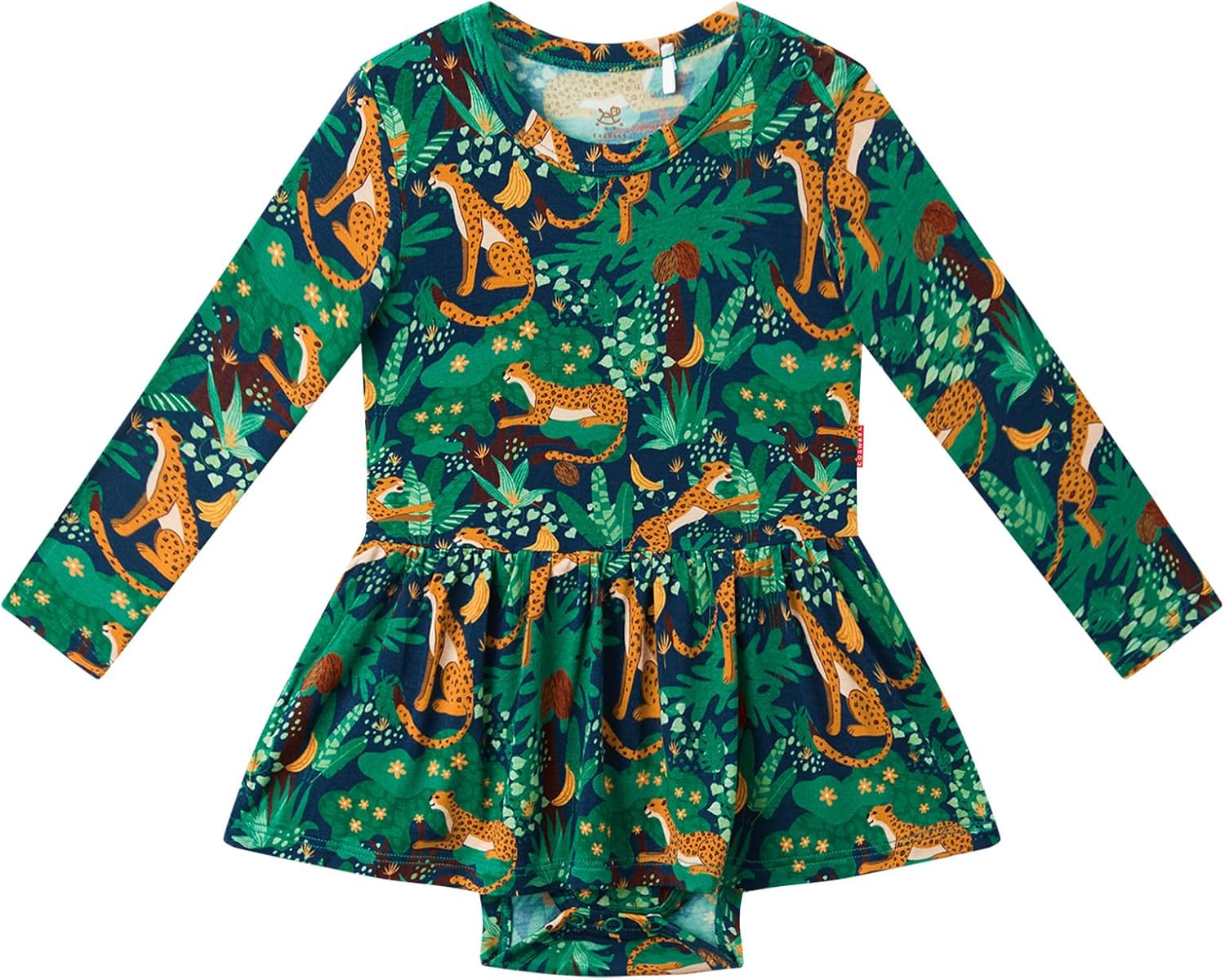 Baby Girl Bodysuit Dress Bamboo Viscose Long Sleeve Soft Infant Romper Dresses