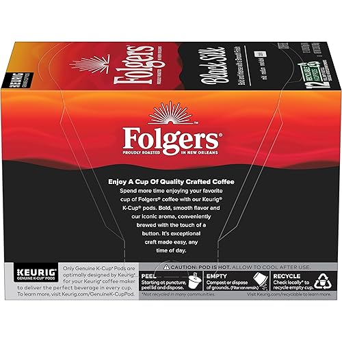 Miniatura 4 de Folgers Café tostado oscuro de seda negra, 12 cápsulas Keurig K-Cup