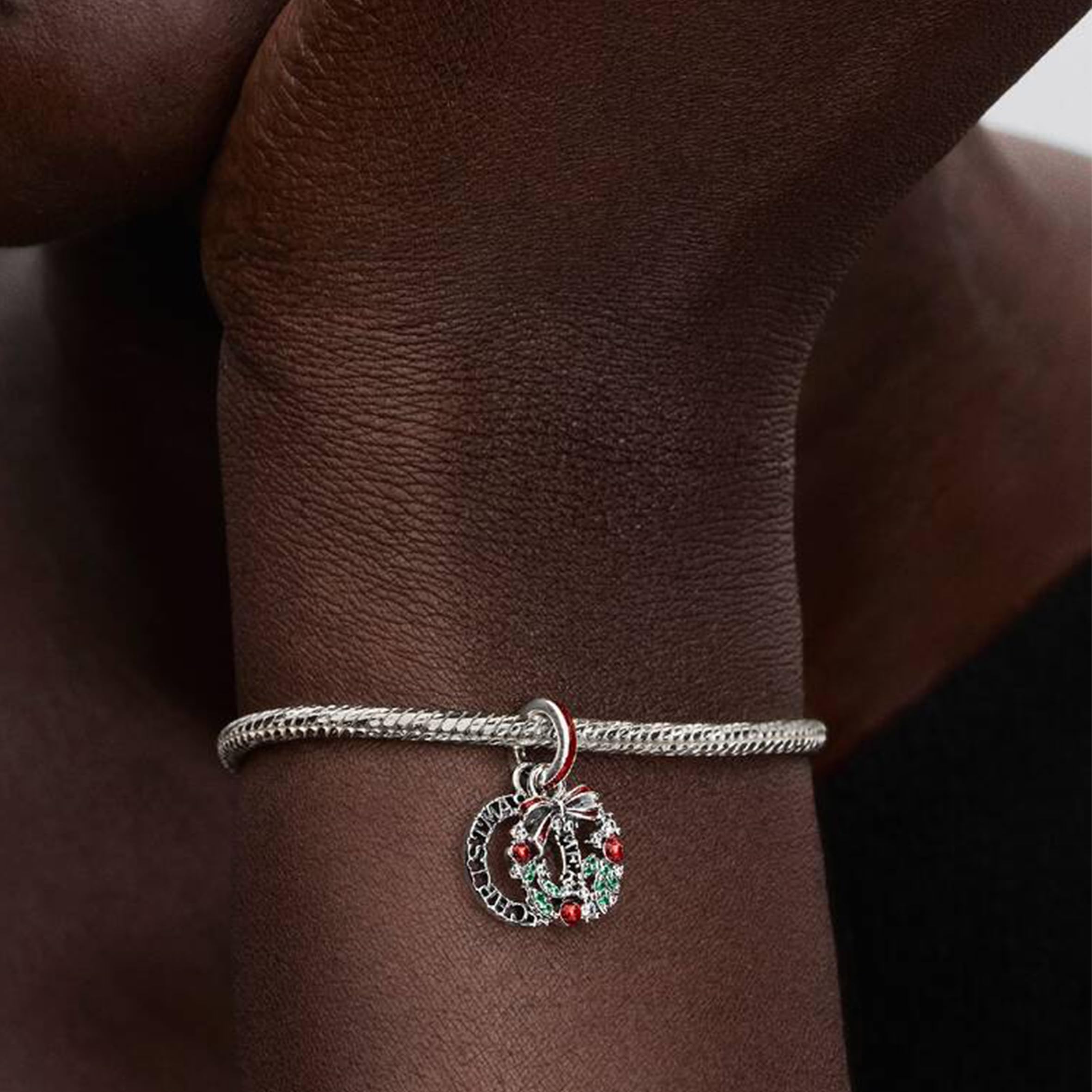 PANDORA Weihnachtskranz Doppelter Charm-Anhänger 794238C01 Charm Anhänger